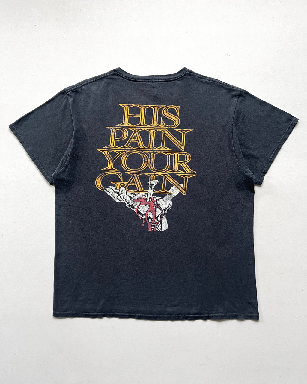 2000S 'LORD'S GYM, HIS PAIN YOUR GAIN' JESUS TEE (L)
