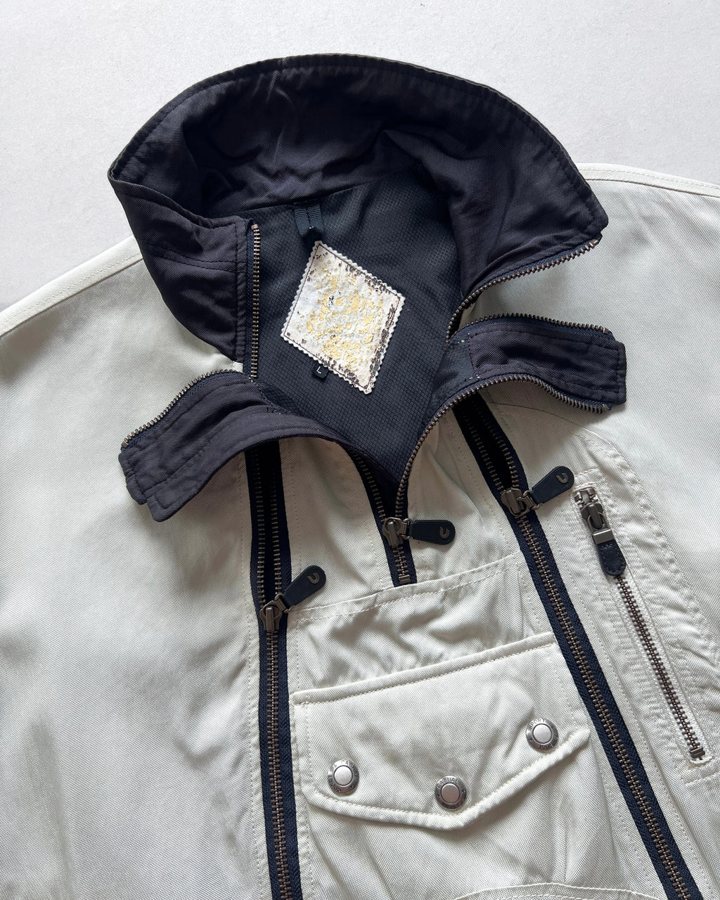 1980S/1990S CARRERA MULTI-ZIPPERS RACING JACKET (L)