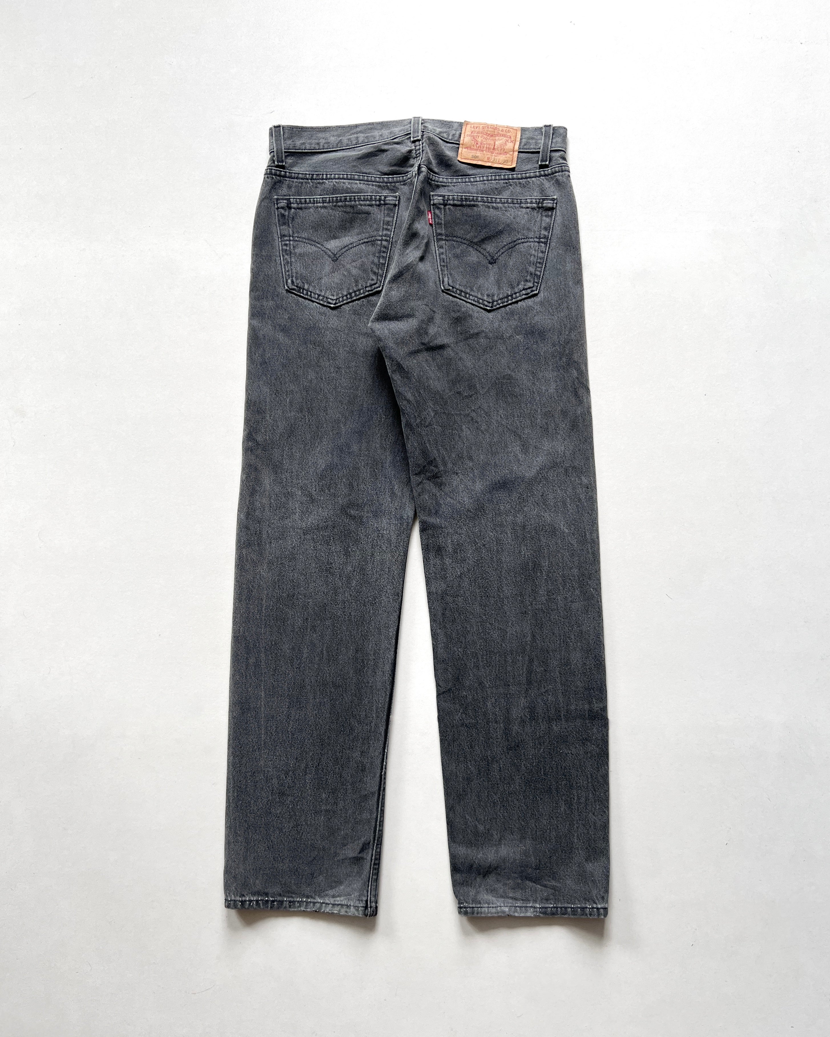 1990S FADED GREY LEVI'S 501 JEANS (33)