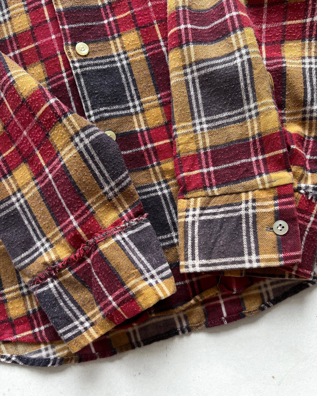 1970S JC PENNEY RED PLAID FLANNEL (XL)