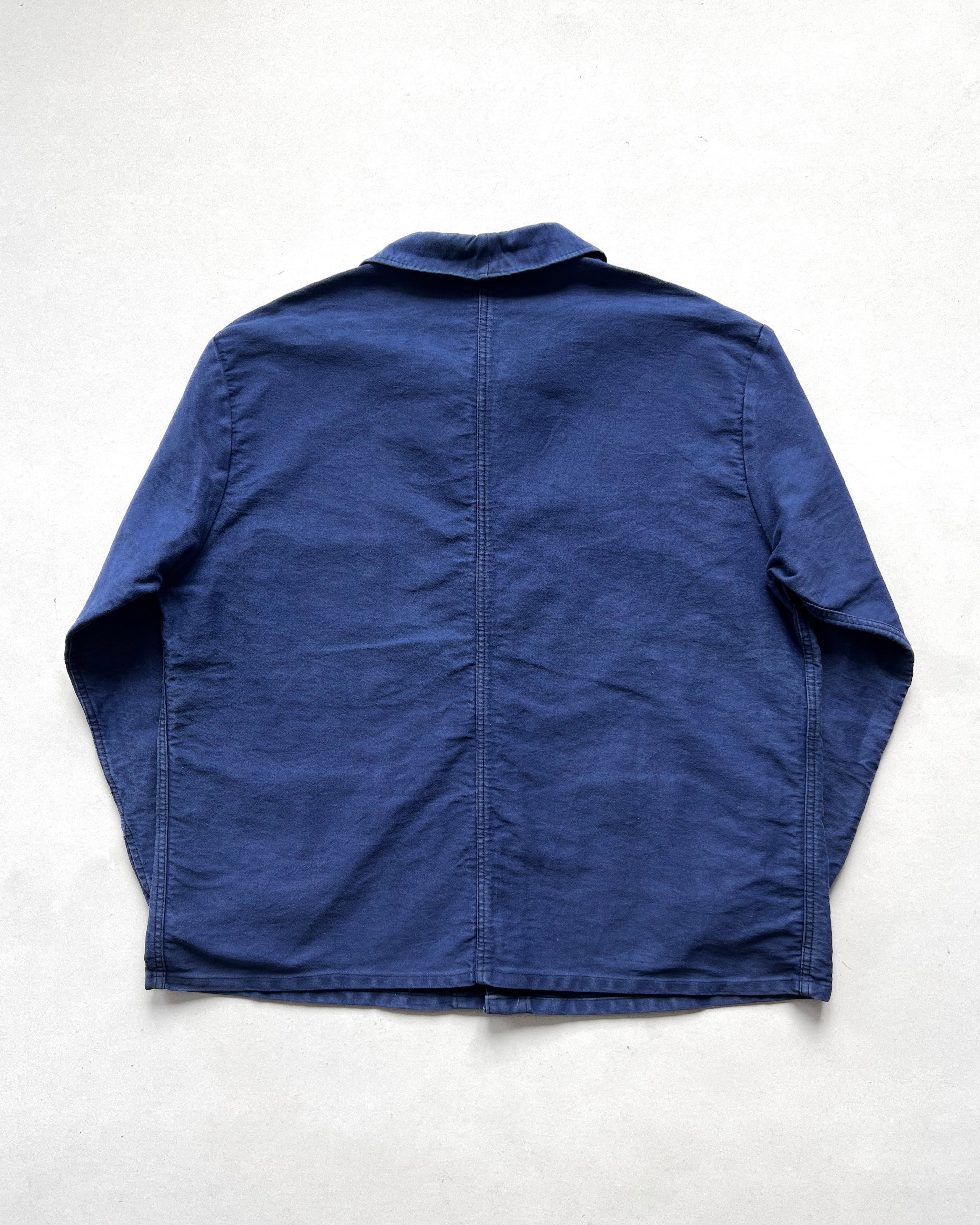 1960S FRENCH INDIGO MOLESKIN WORK JACKET (XL)