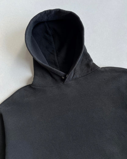 1990S JERZEES BLACK BLANK HOODIE (L)