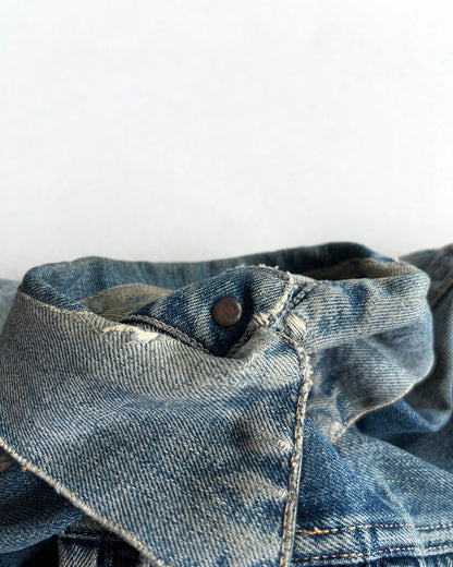 1950S FADED LEVI'S 507XX BIG E TYPE II DENIM JACKET (M)