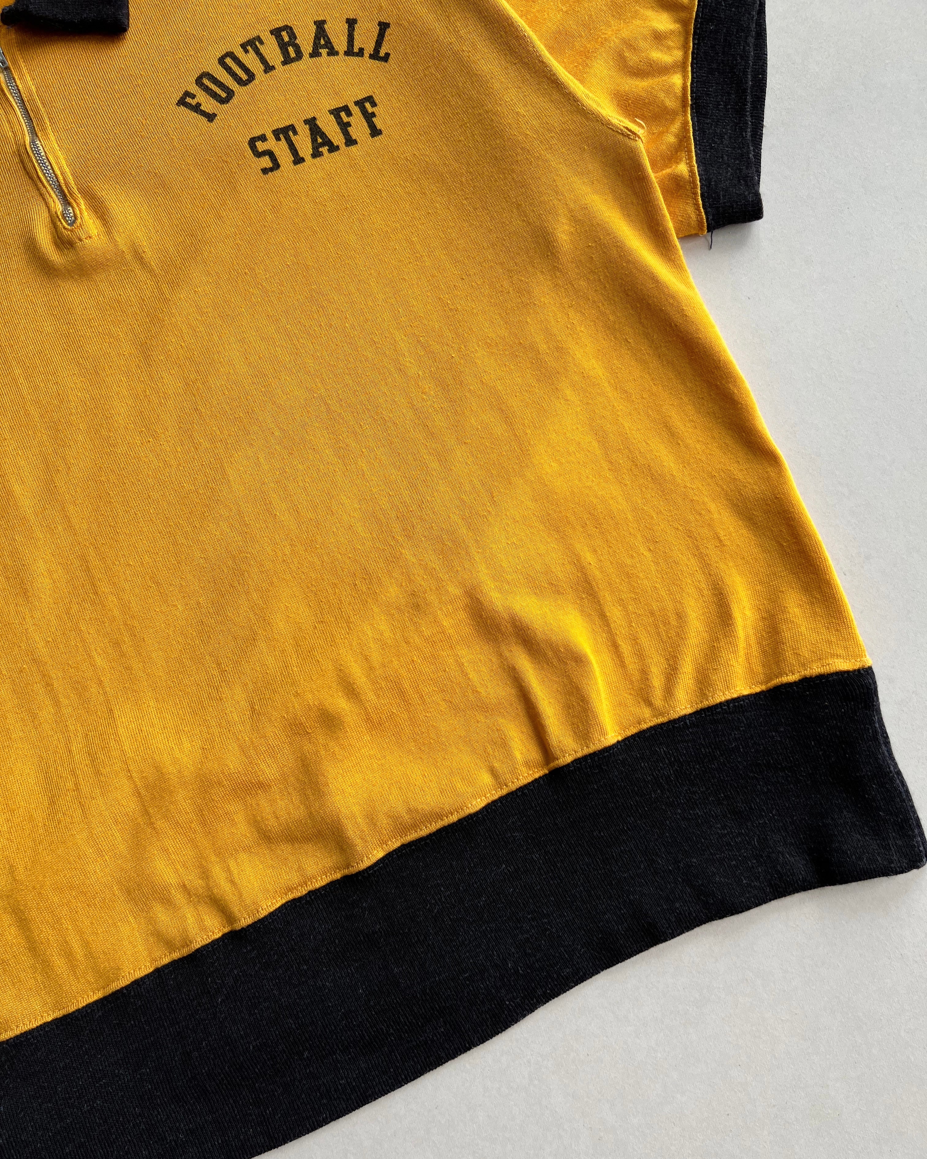 1950S RUSSELL SOUTHERN 'FOOTBALL STAFF' QUARTER-ZIP UNIFORM (L)