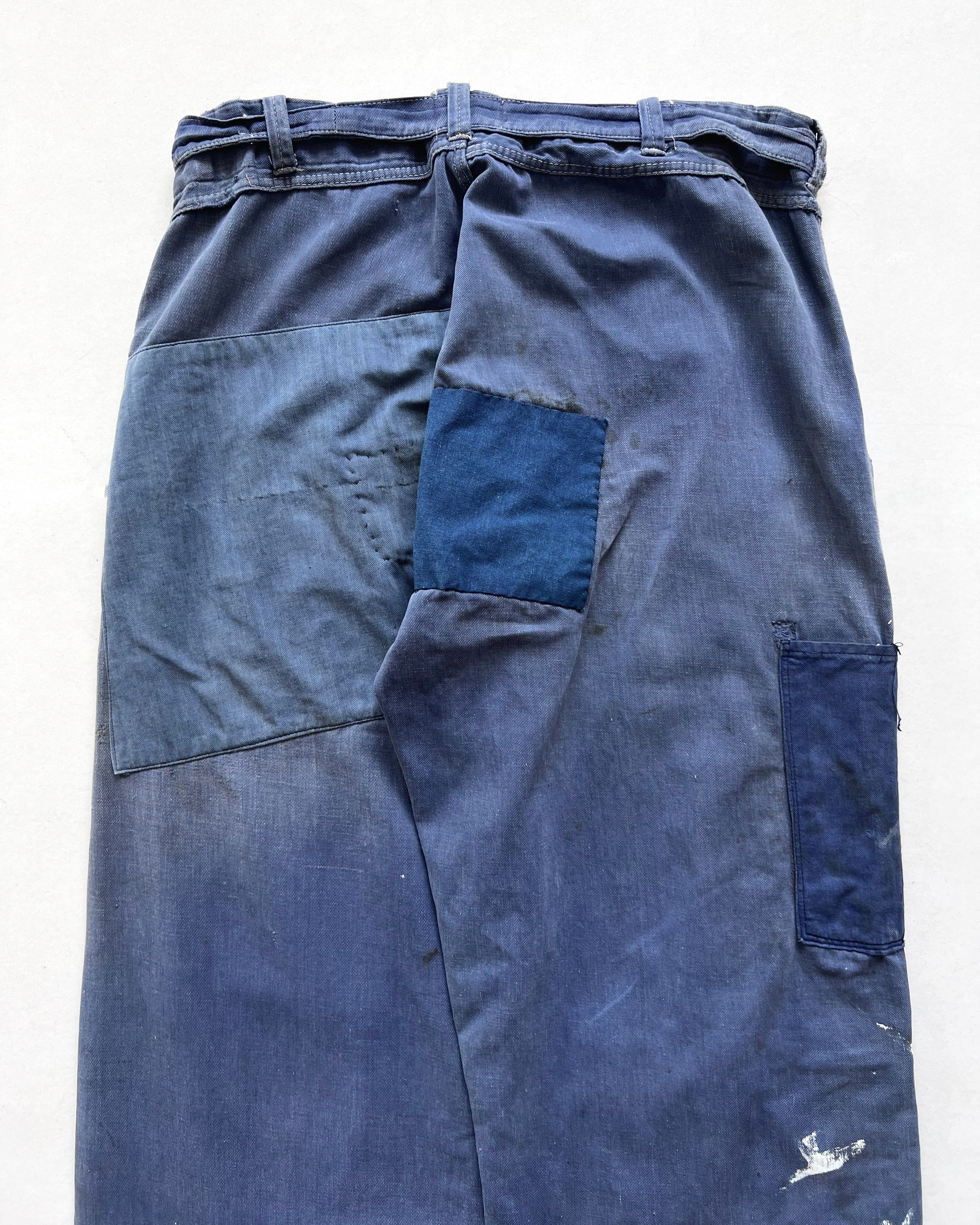 1950S GERMAN HBT REPAIRED WORK TROUSERS (30-34)
