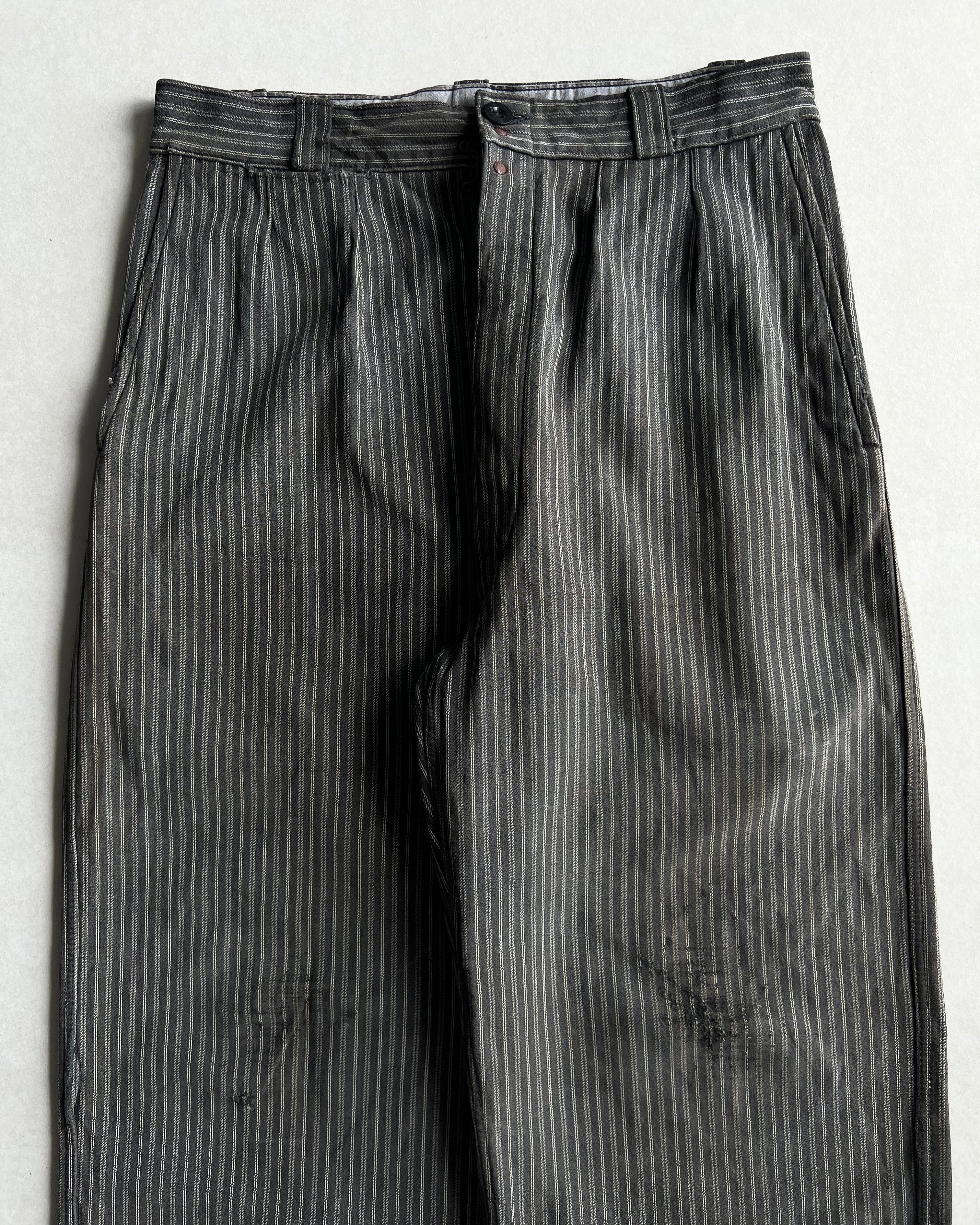 1940S FRENCH SALT & PEPPER WORK PANTS (30-32)