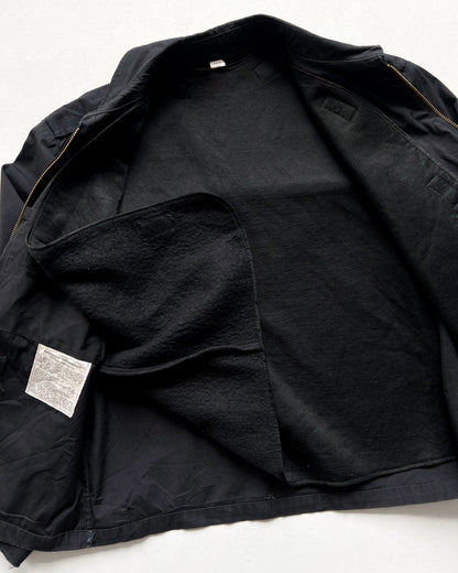 1970S BLACK US NAVY WINDBREAKER JACKET (L)