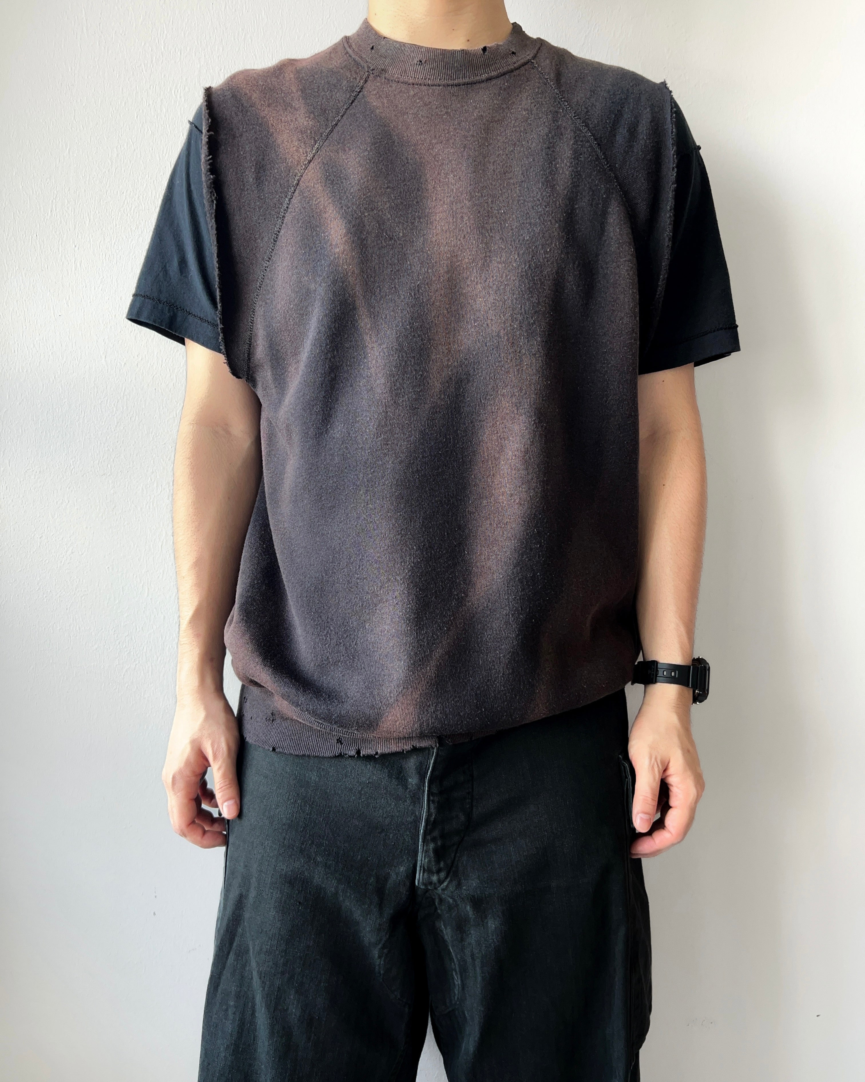 1990S SUN FADED SLEEVELESS SWEATSHIRT (XL)