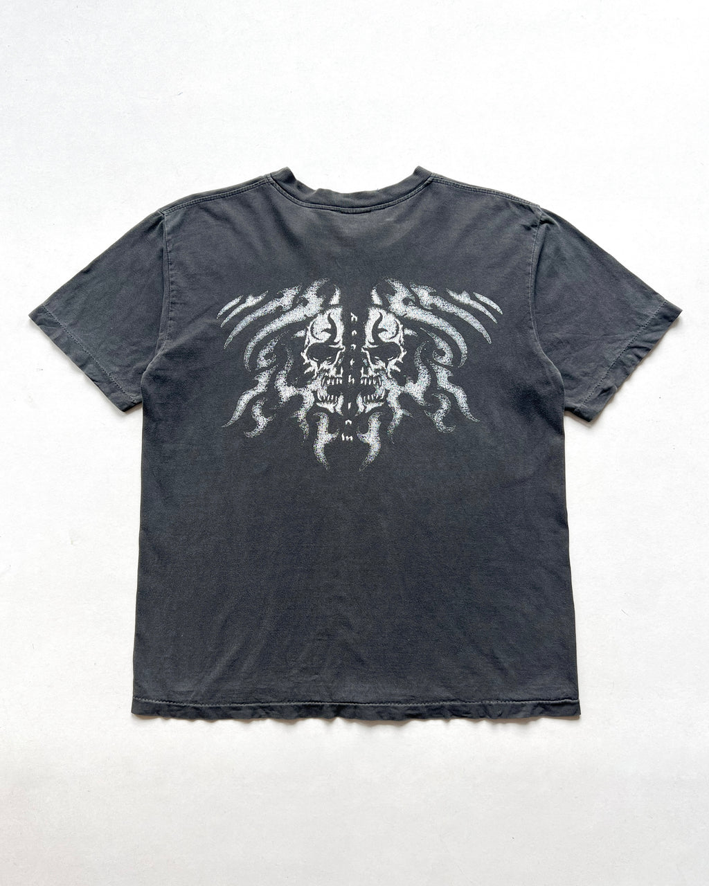 1990S FADED SKULL SINGLE STITCH GRAPHIC TEE (L)