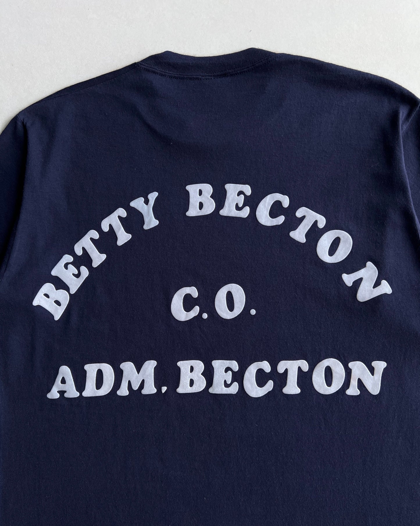 1980S 'ADM.BECTON C.O.' SINGLE STITCH TEE (L)