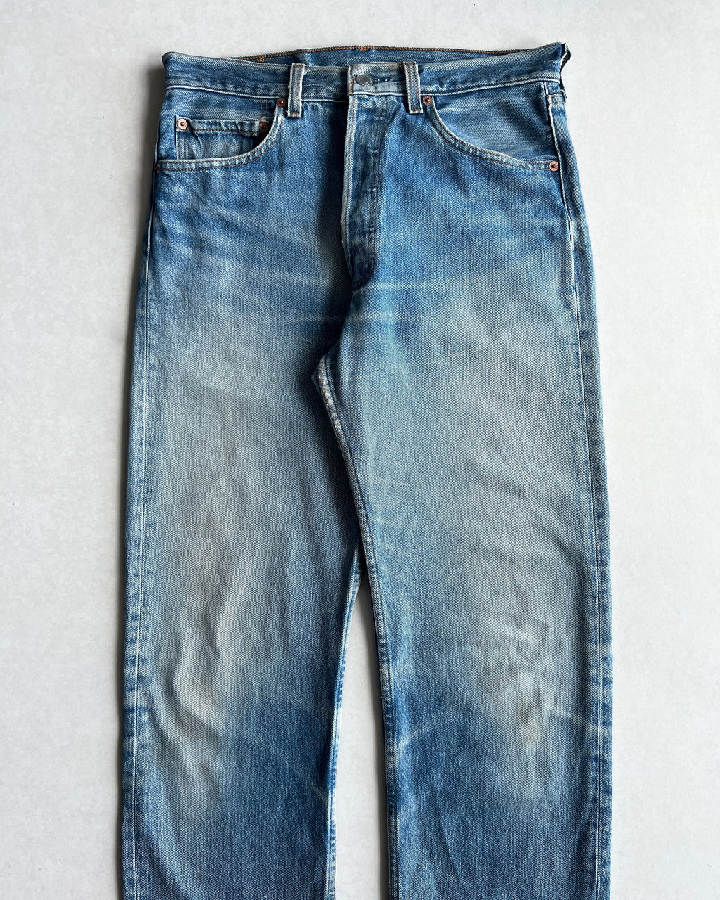 1990S FADED WASHED LEVI'S 501 JEANS (33X36)