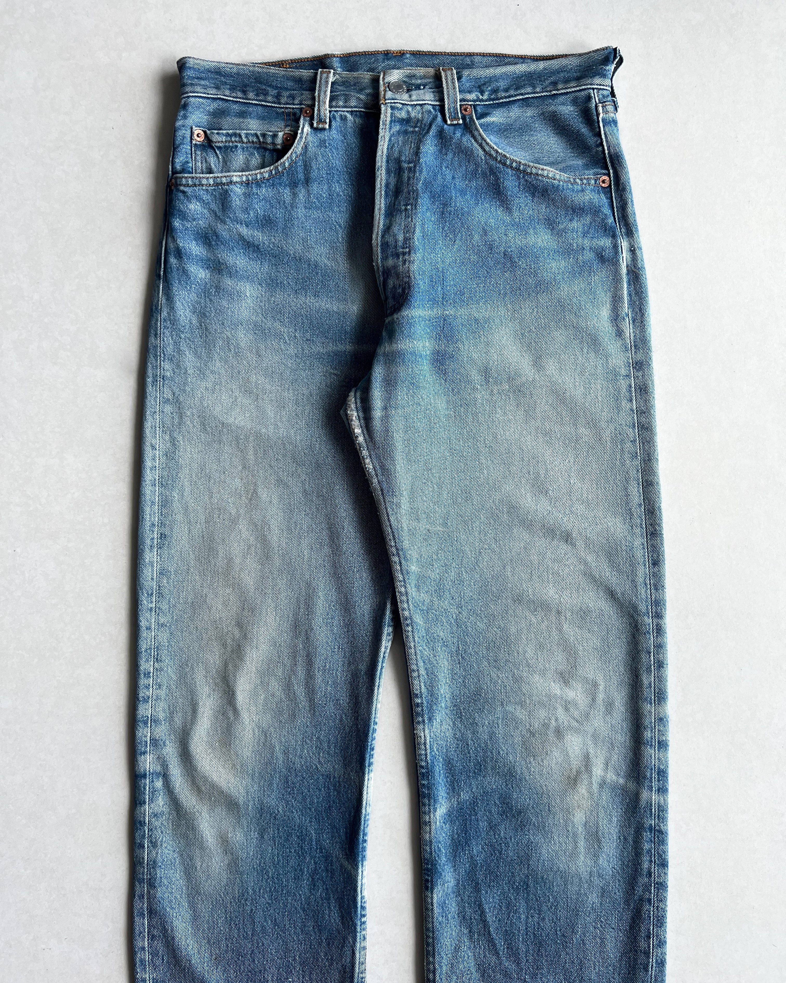 1990S FADED WASHED LEVI'S 501 JEANS (33X36)