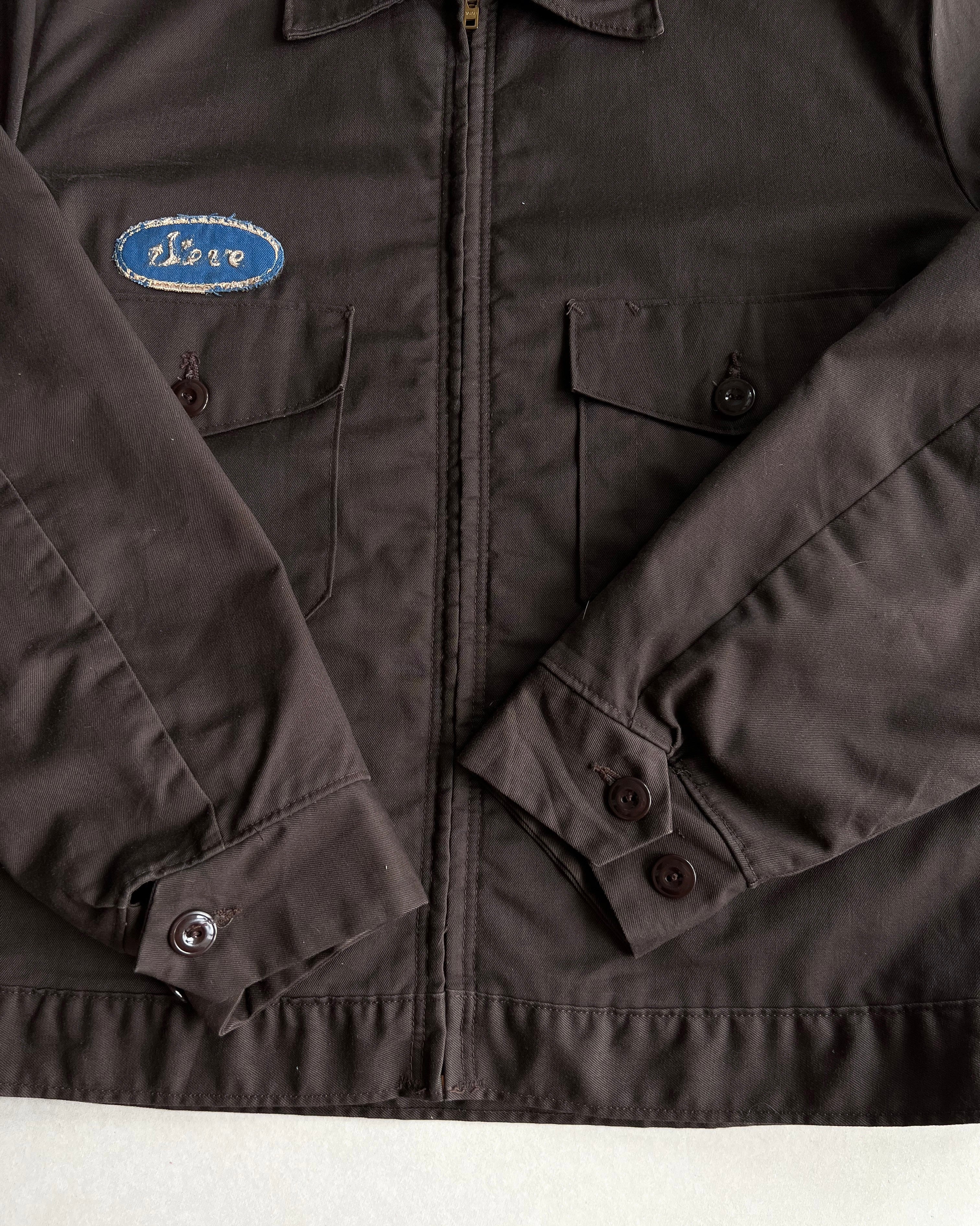 1980S BROWN DOUBLE POCKET WORK JACKET (M)