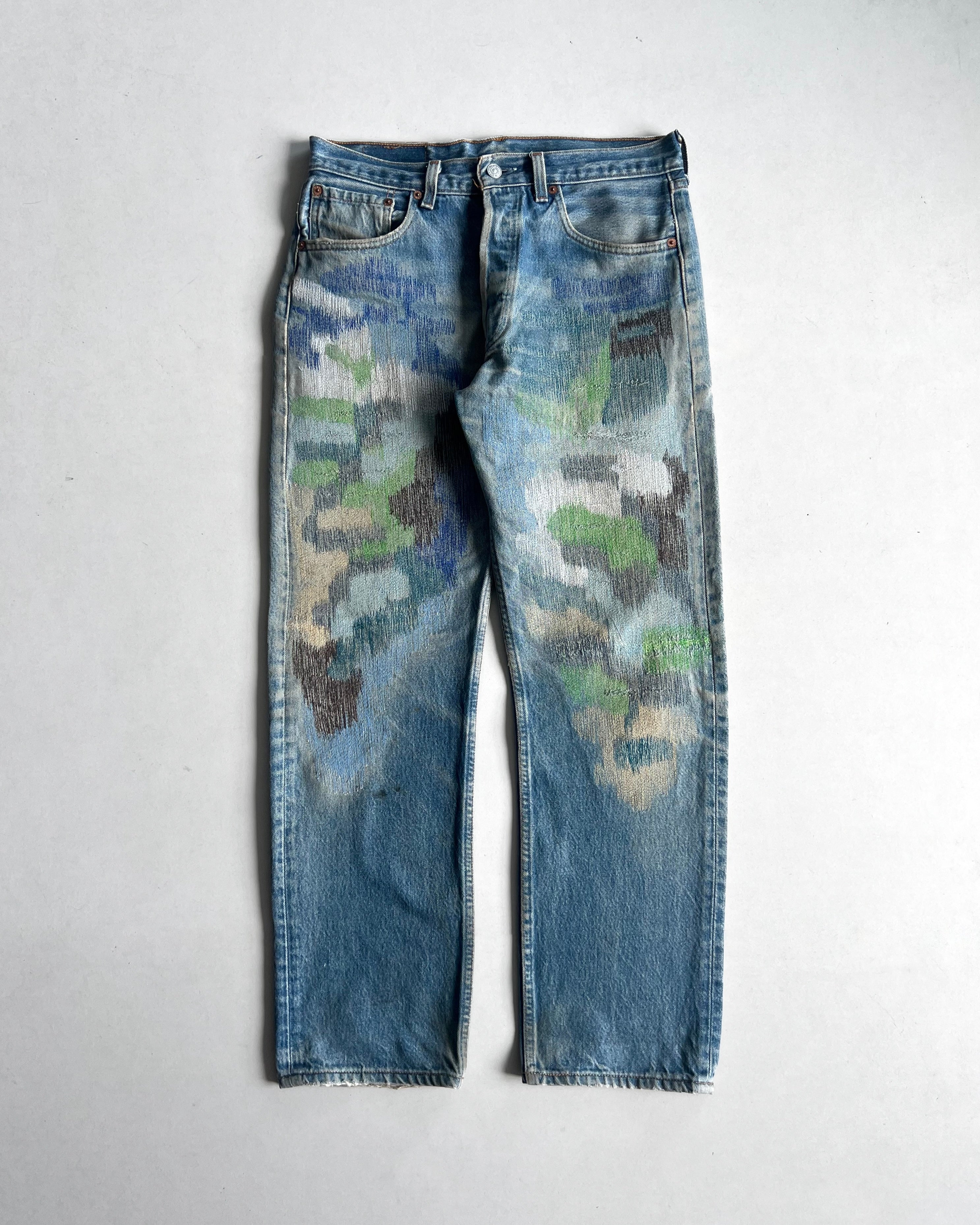 1990S LEVI'S 501 EMBROIDERED JEANS (32)