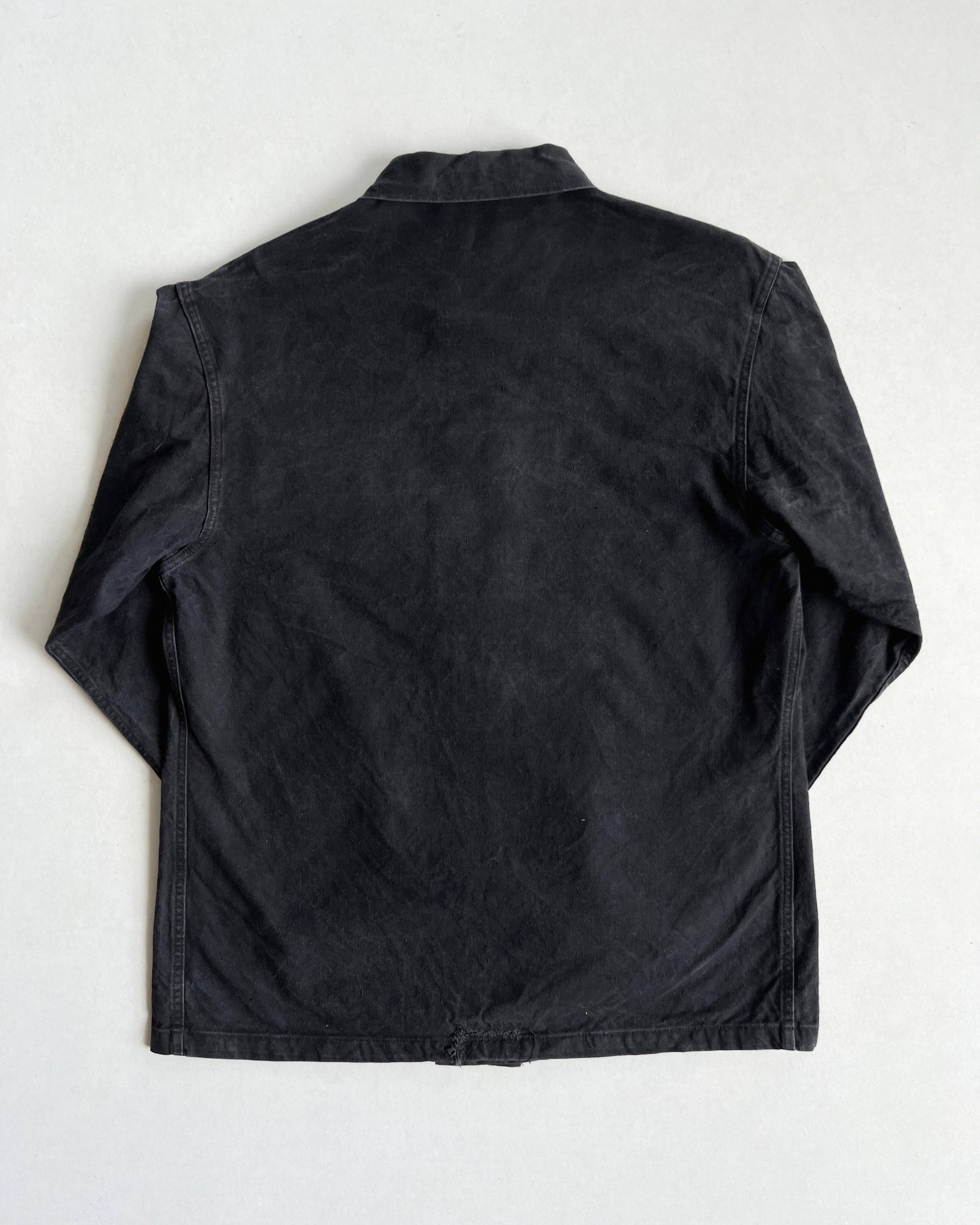 1970S BLACK GERMAN ARMY SINGLE POCKET SHIRT (M)
