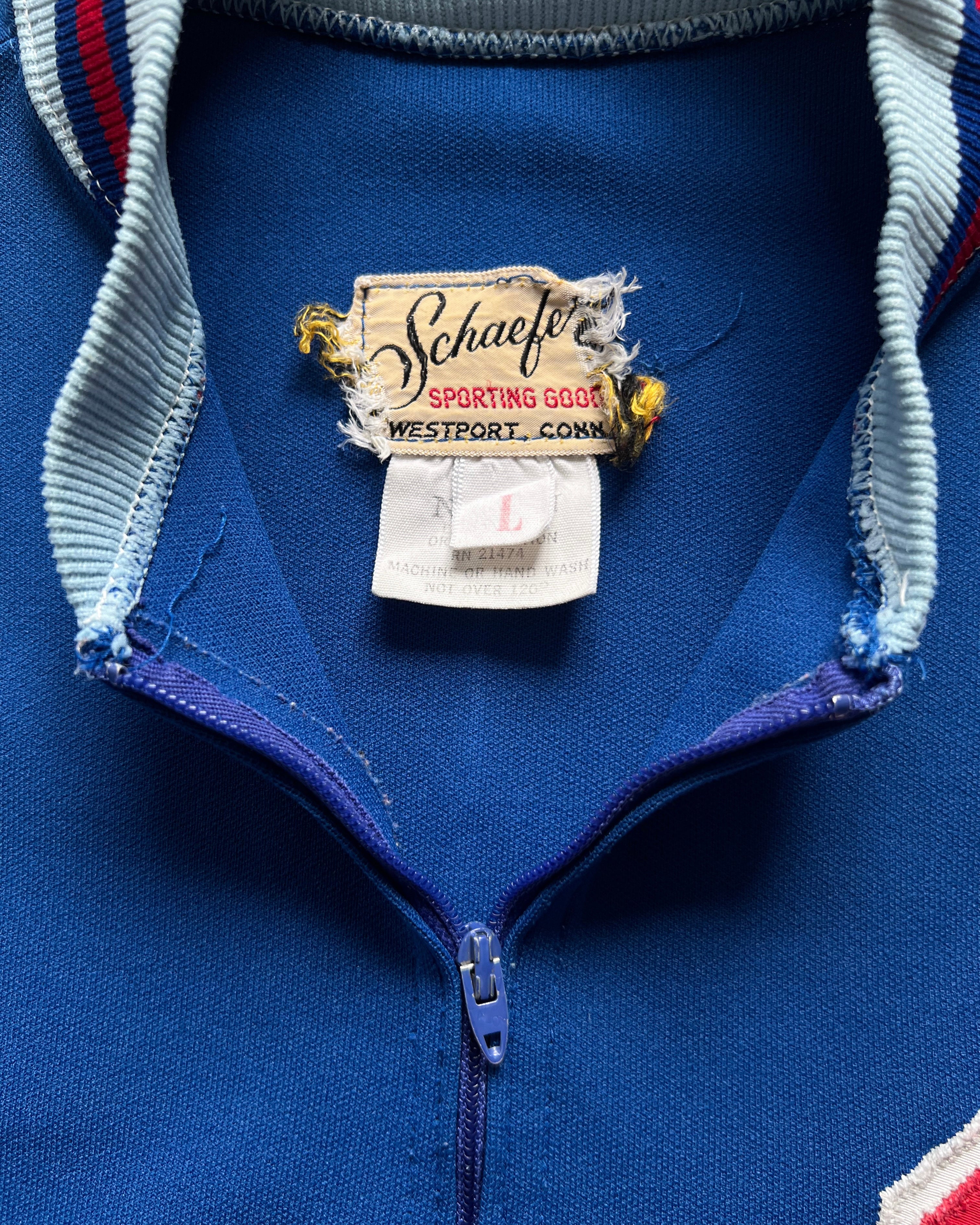 1970S SCHAEFER 'C' QUARTER ZIP PULLOVER (L)