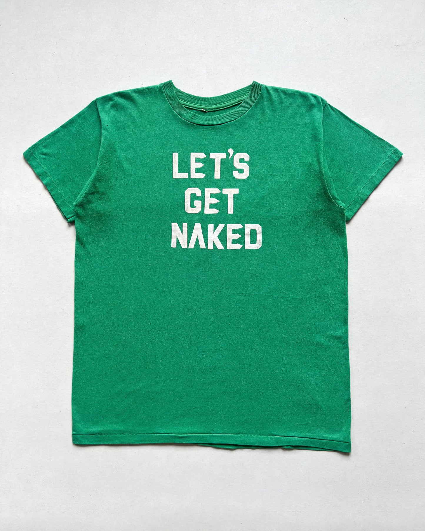 1980S 'LET'S GET NAKED' SINGLES TITCH TEE (M)