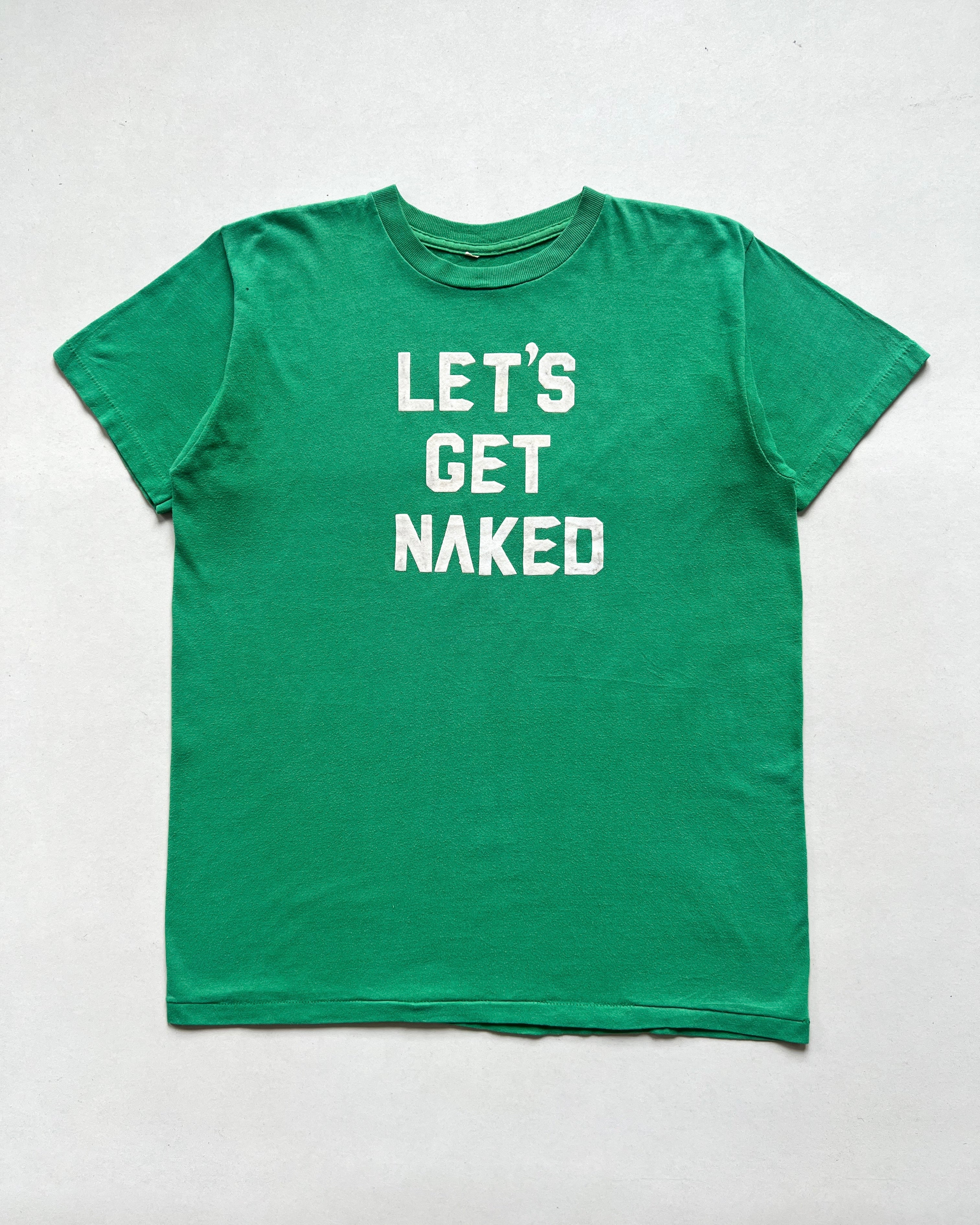 1980S 'LET'S GET NAKED' SINGLES TITCH TEE (M)