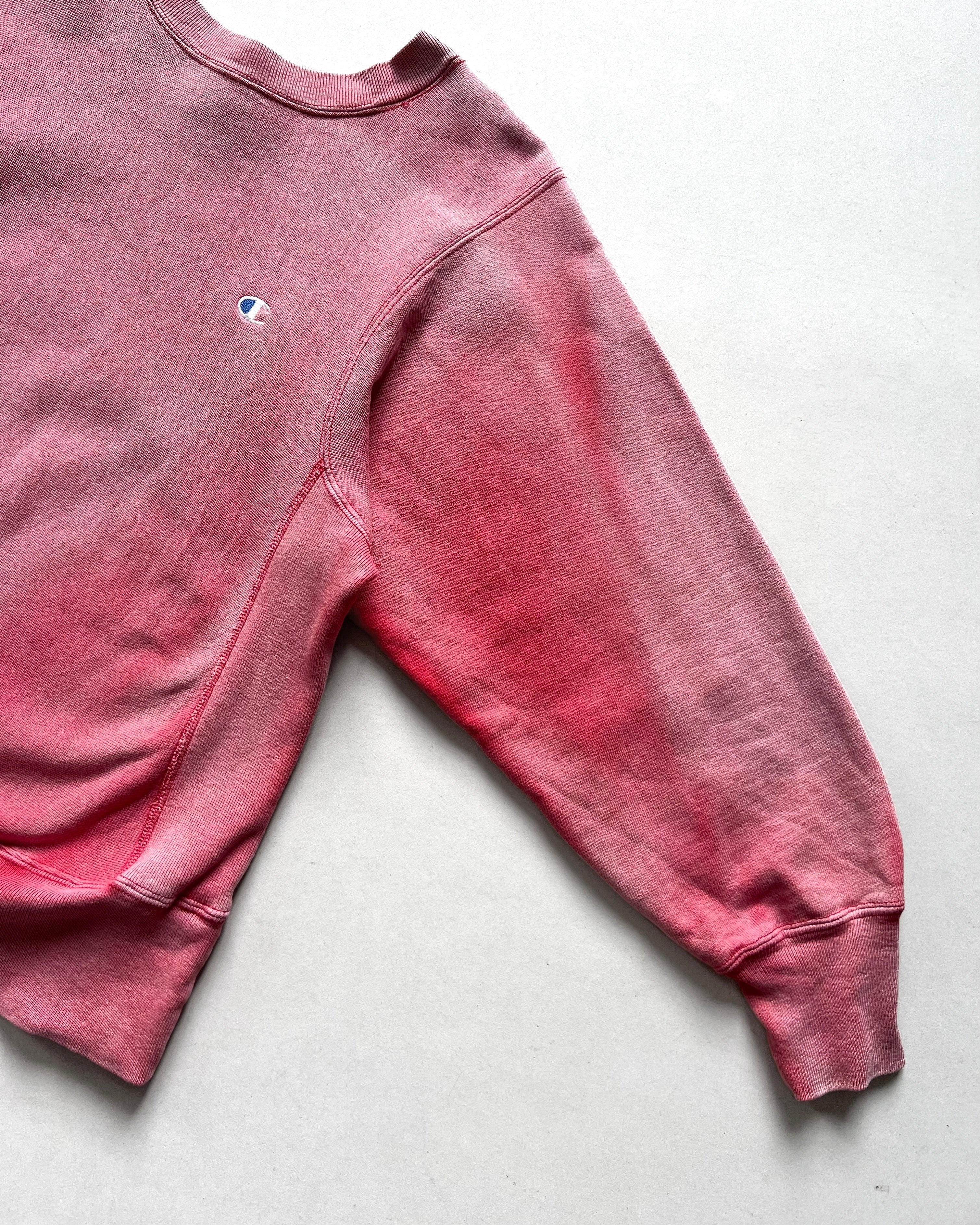 1980S SUN FADED RED CHAMPION REVERSE WEAVE SWEATSHIRT (S)