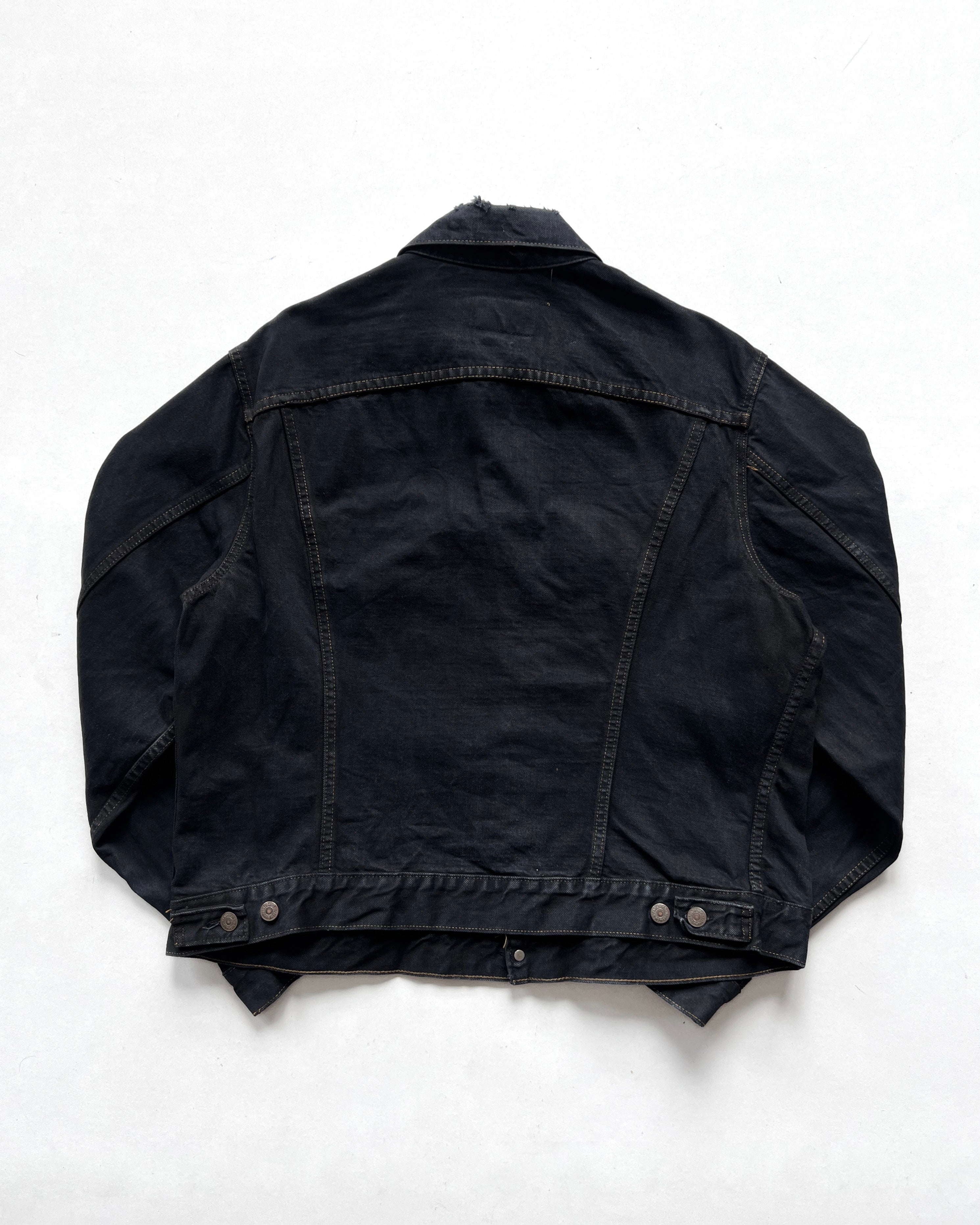 1970S OVERDYED BLACK LEVI'S 70505 TYPE III DENIM JACKET (XL)