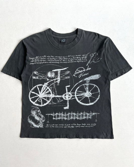 2000S LEONARDO DAVINCI BICYCLE ART TEE (L)