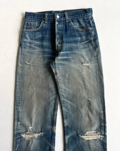 1990S FADED LEVI'S 501 DISTRESSED JEANS (29)