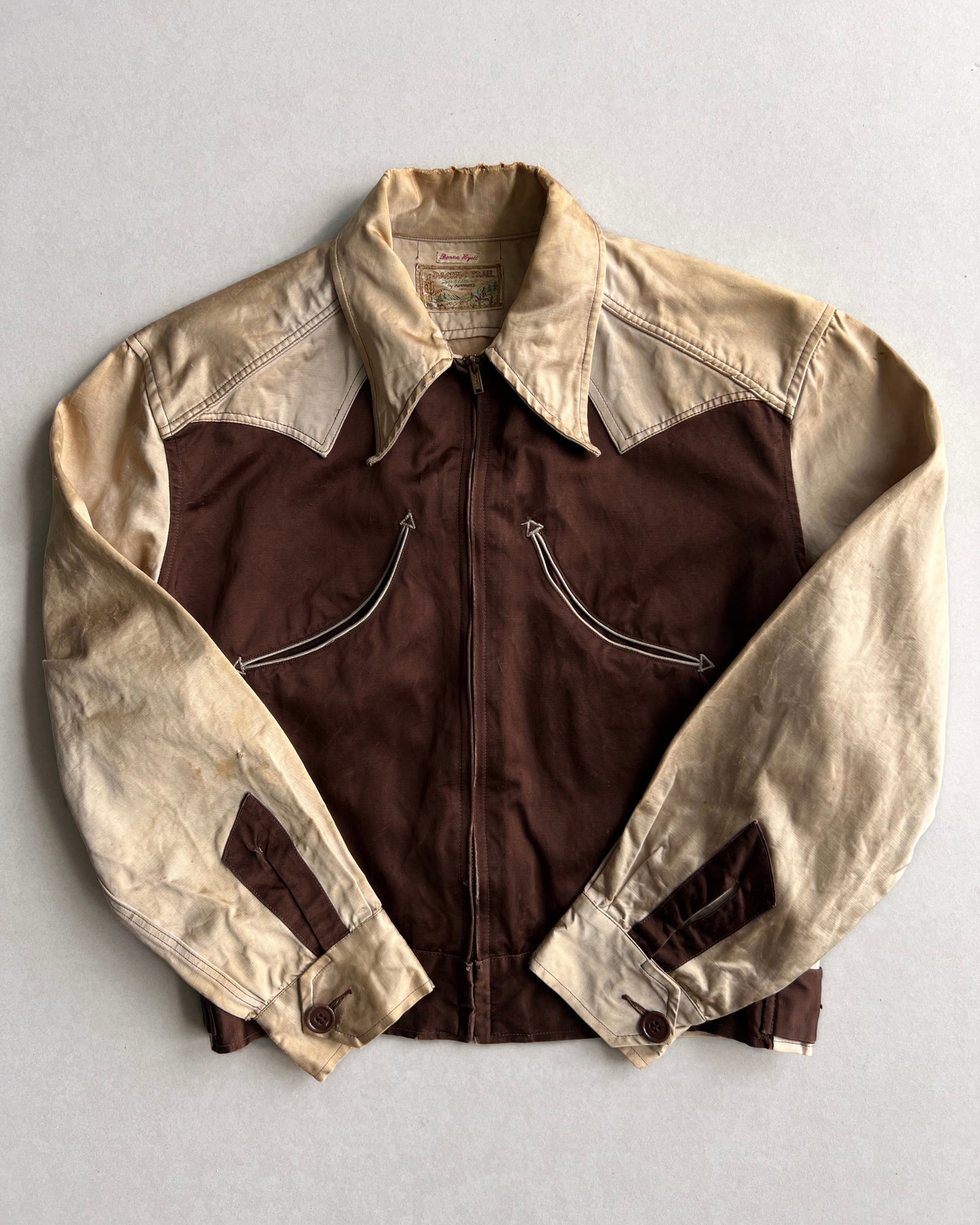 1930S/1940S PACIFIC TRIAL WESTERN ZIP-UP JACKET (L)