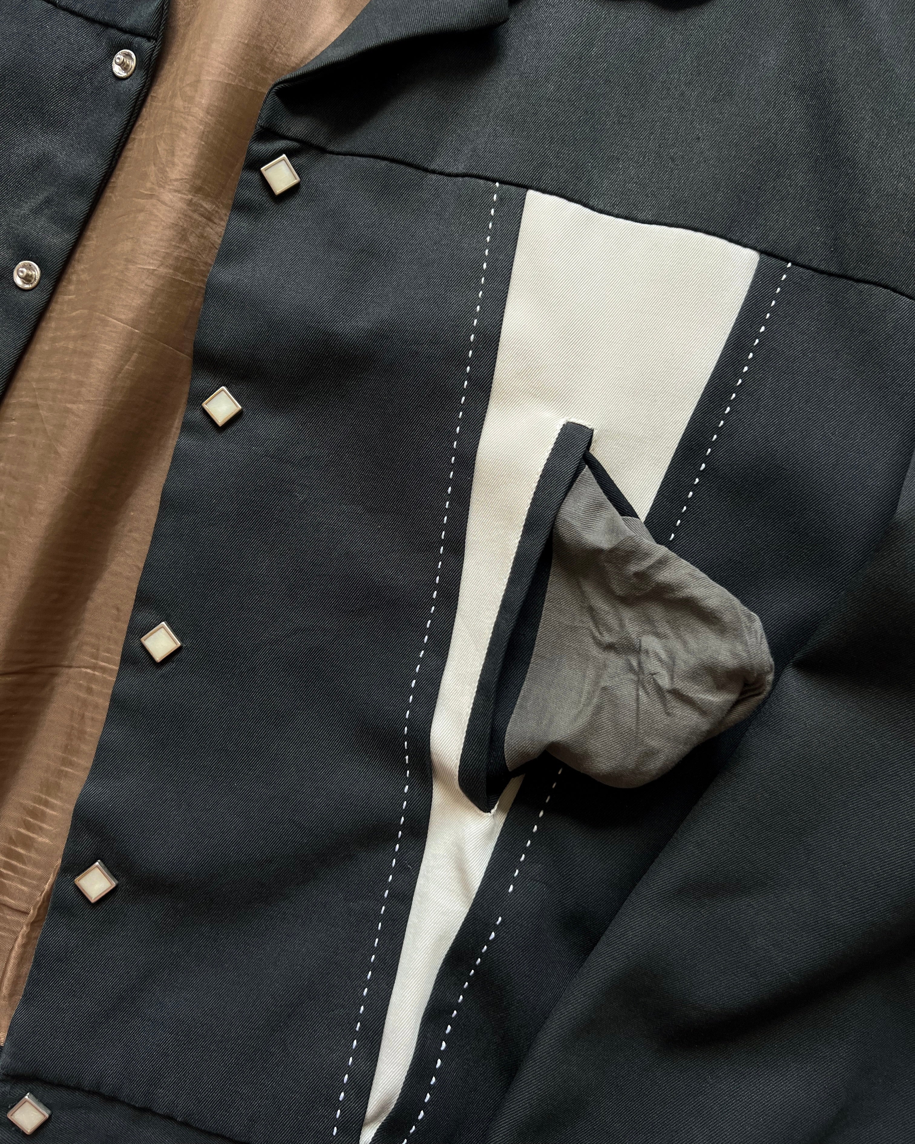 1990S CREAM SODA GABARDINE ROCKABILLY JACKET (L)