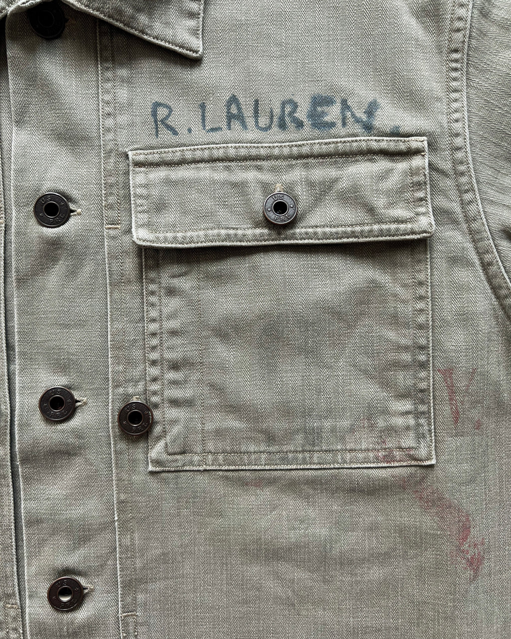 1990S POLO RALPH LAUREN P-44 HBT US ARMY JACKET (M)
