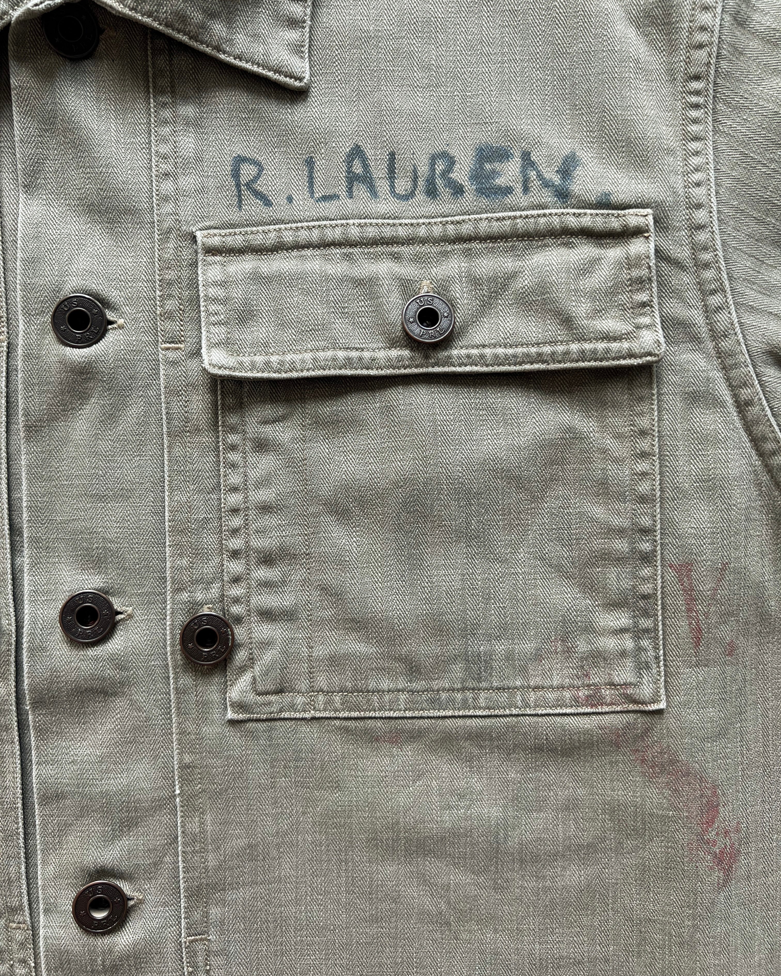 1990S POLO RALPH LAUREN P-44 HBT US ARMY JACKET (M)