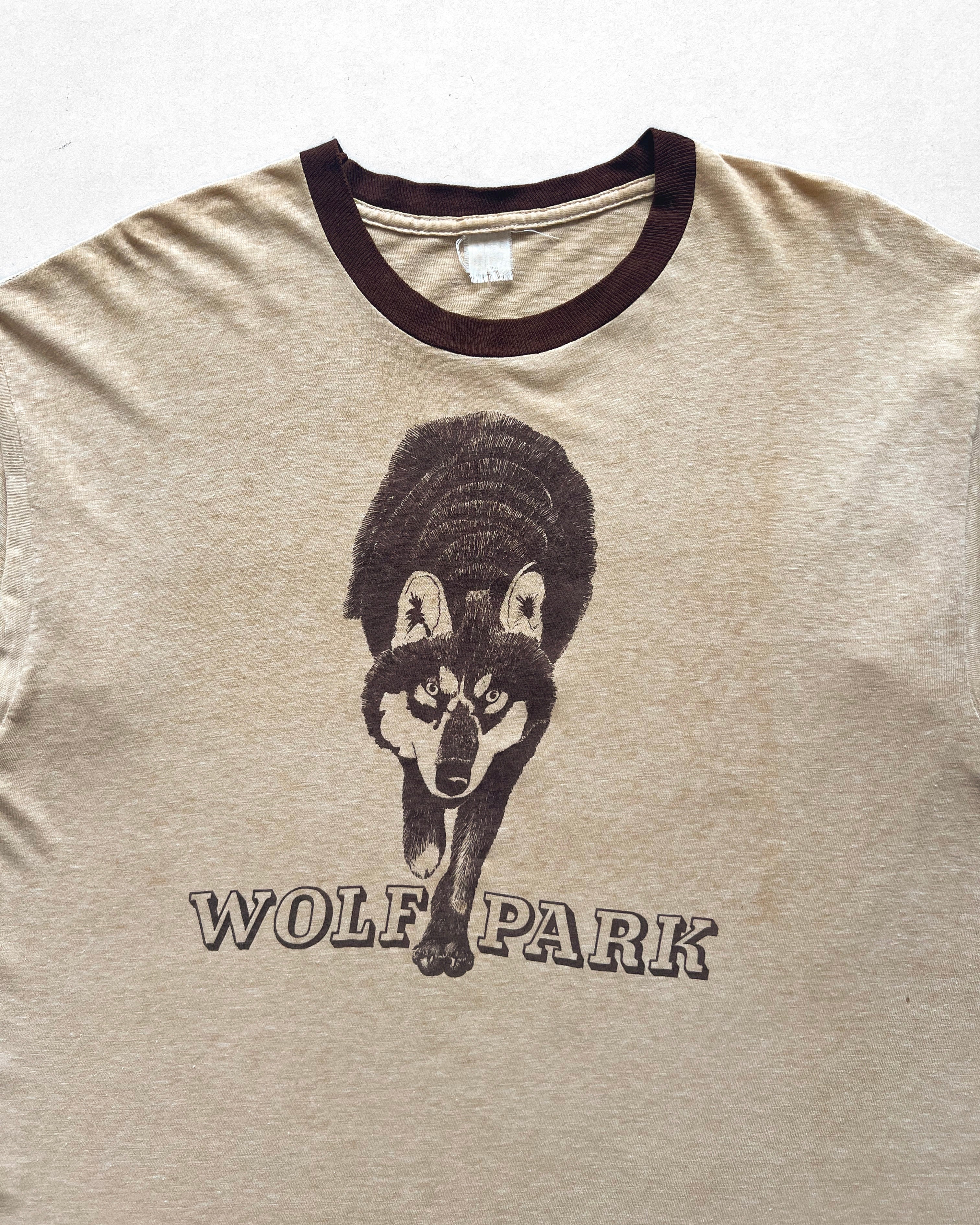 1980S 'WOLF PARK' RINGER TEE (L)