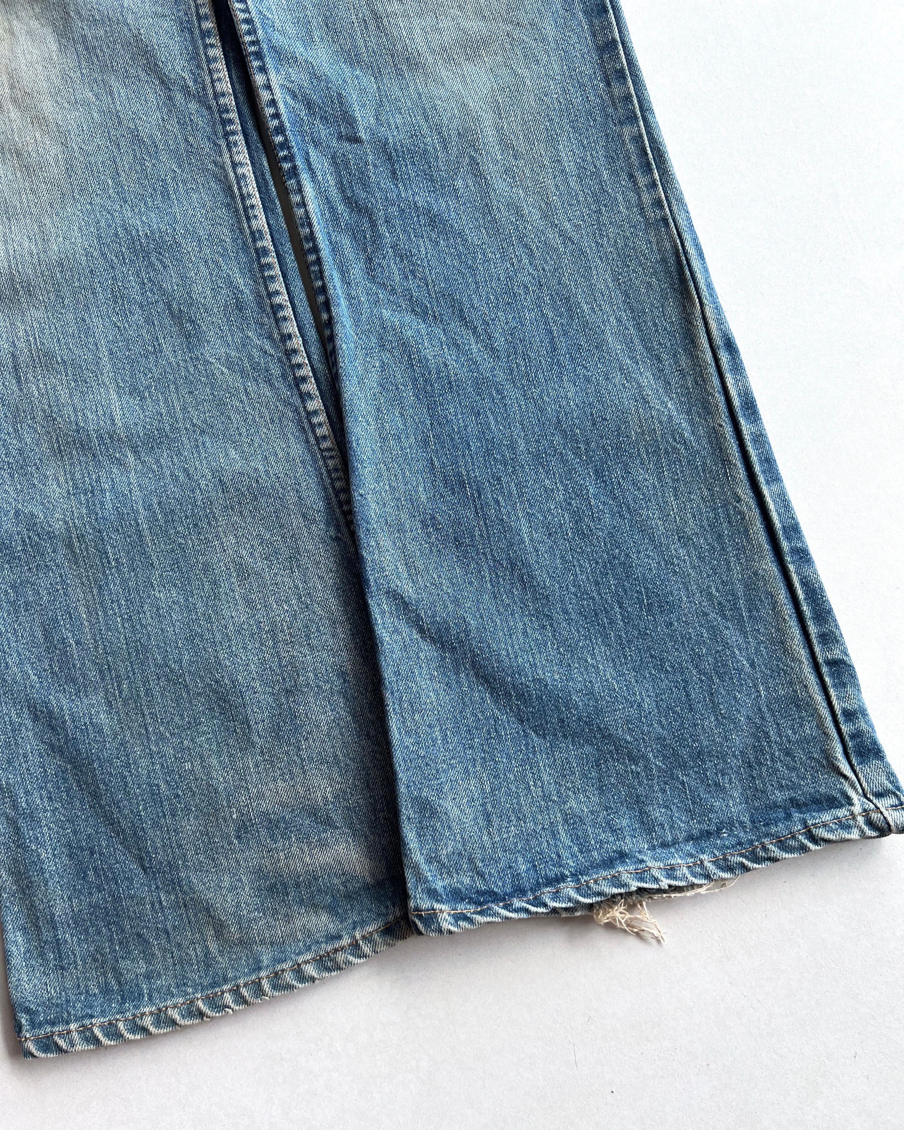1970S FADED WASHED LEVI'S 646 BOOTCUT JEANS (33X32)