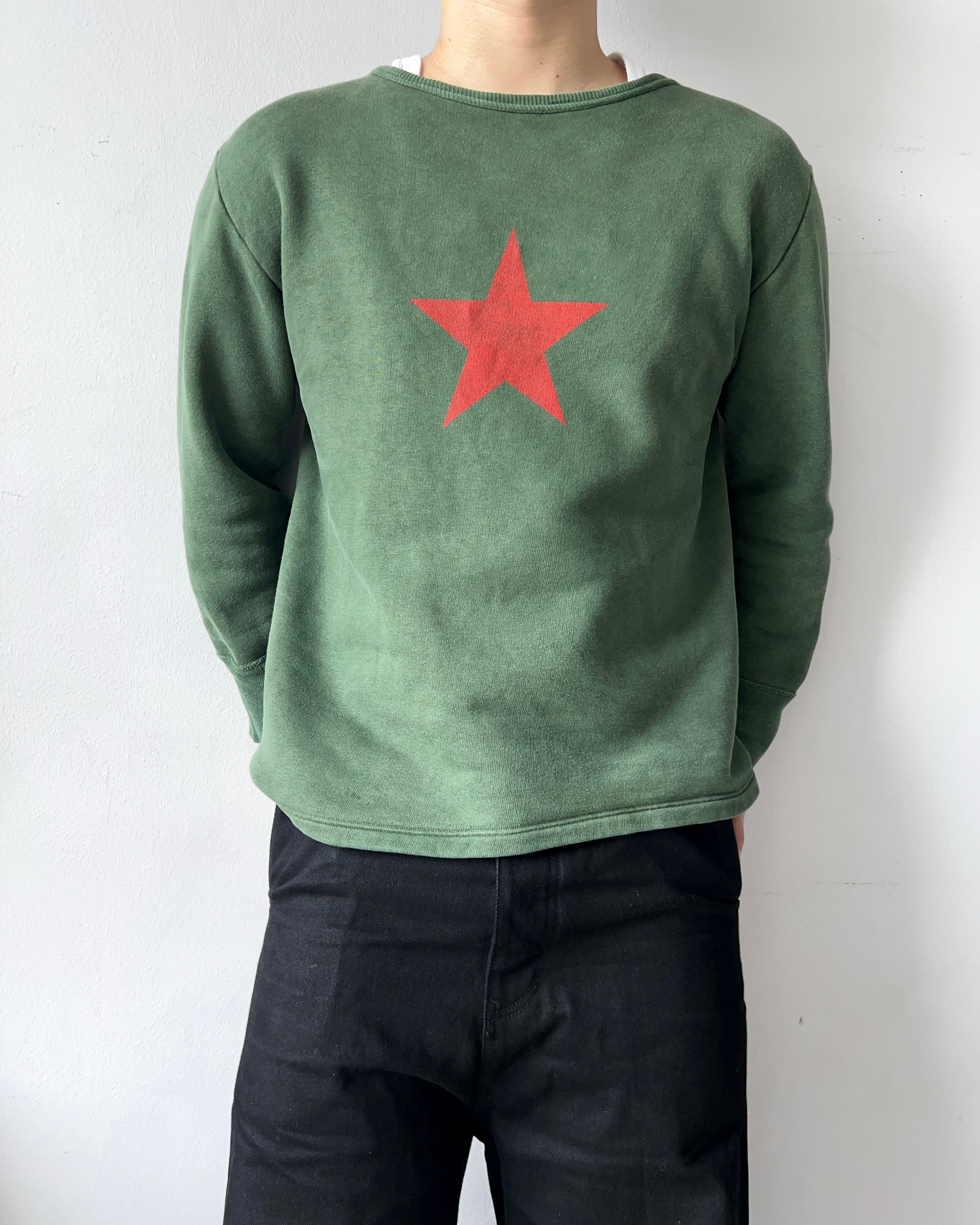 1960S BELGIAM ARMY RED STAR SWEATSHIRT (M)