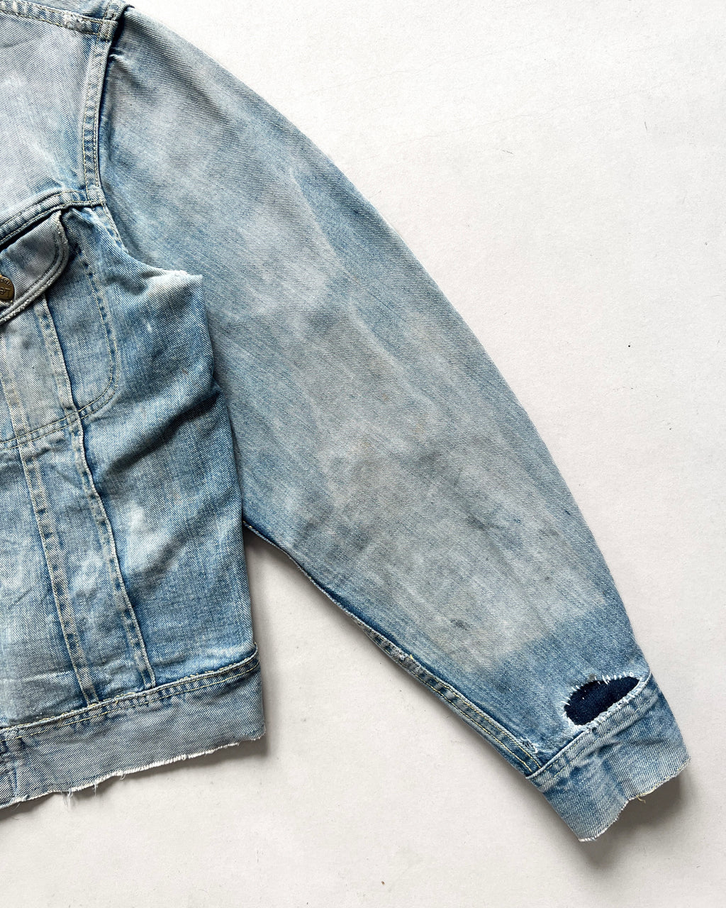 1960S SUN FADED LEE 101-J DENIM JACKET (L)