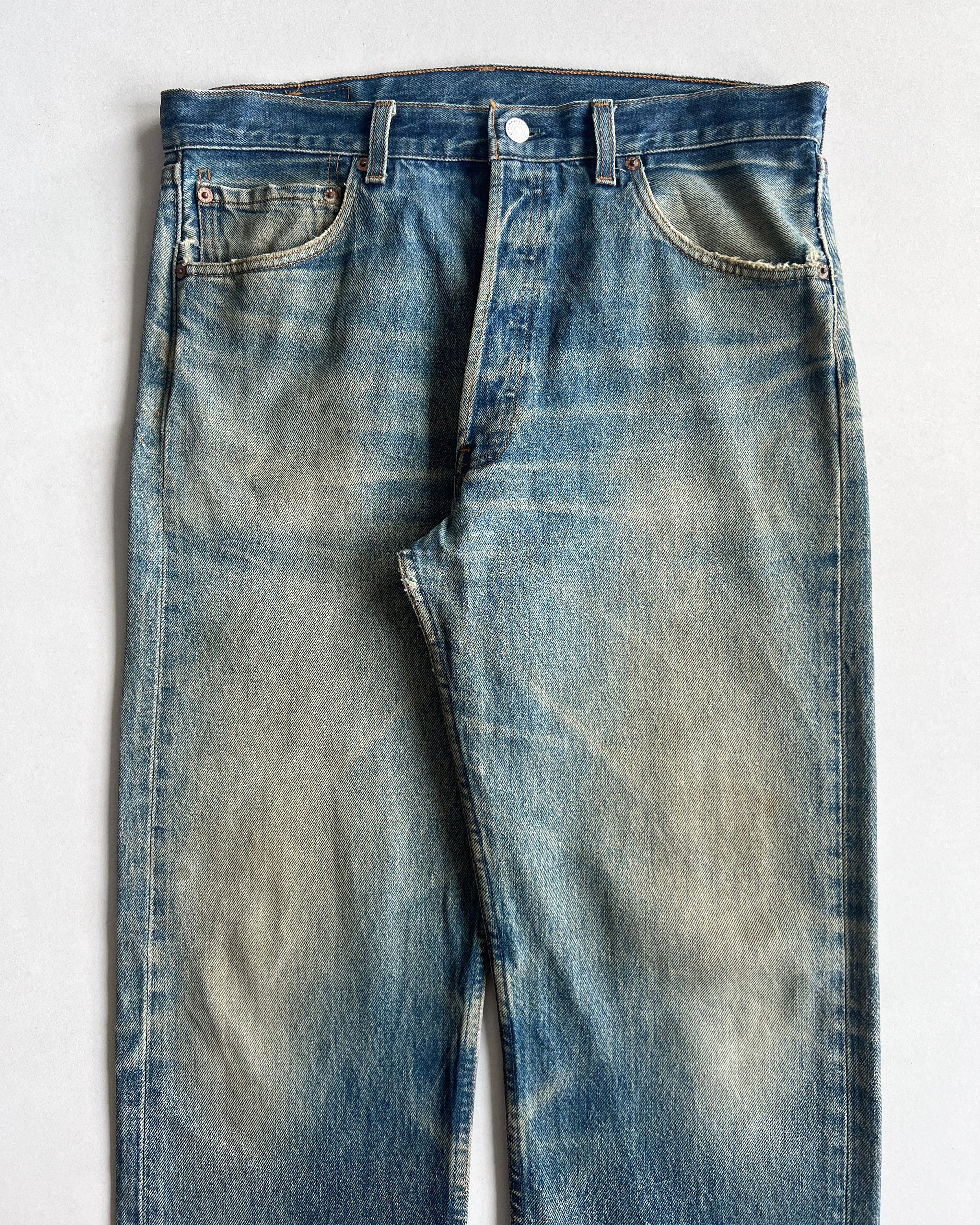 1990S FADED WASHED LEVI'S 501 JEANS (34)