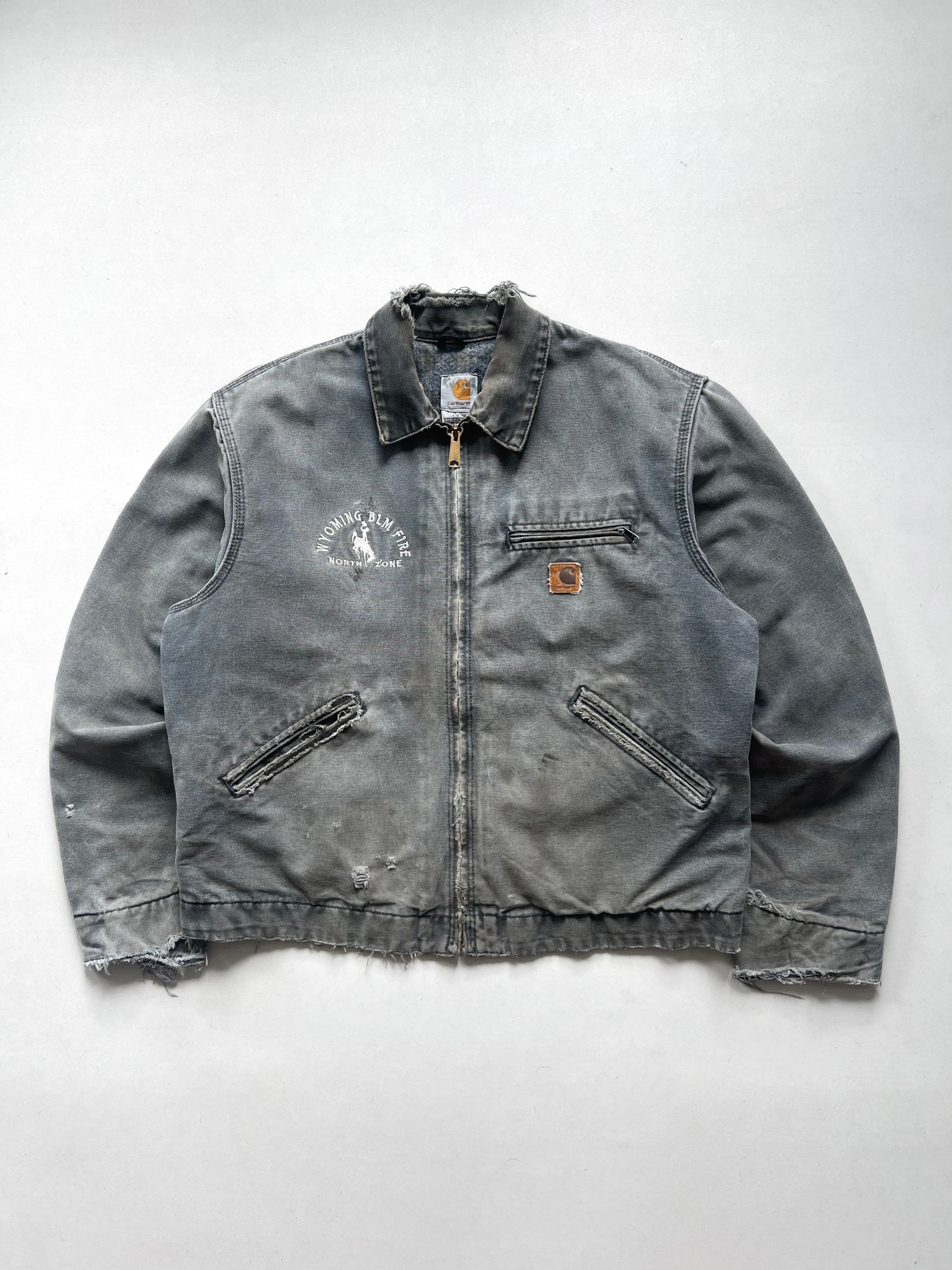 2000S CARHARTT 'WYOMING BLM FIRE NORTH ZONE' DETROIT JACKET (L)