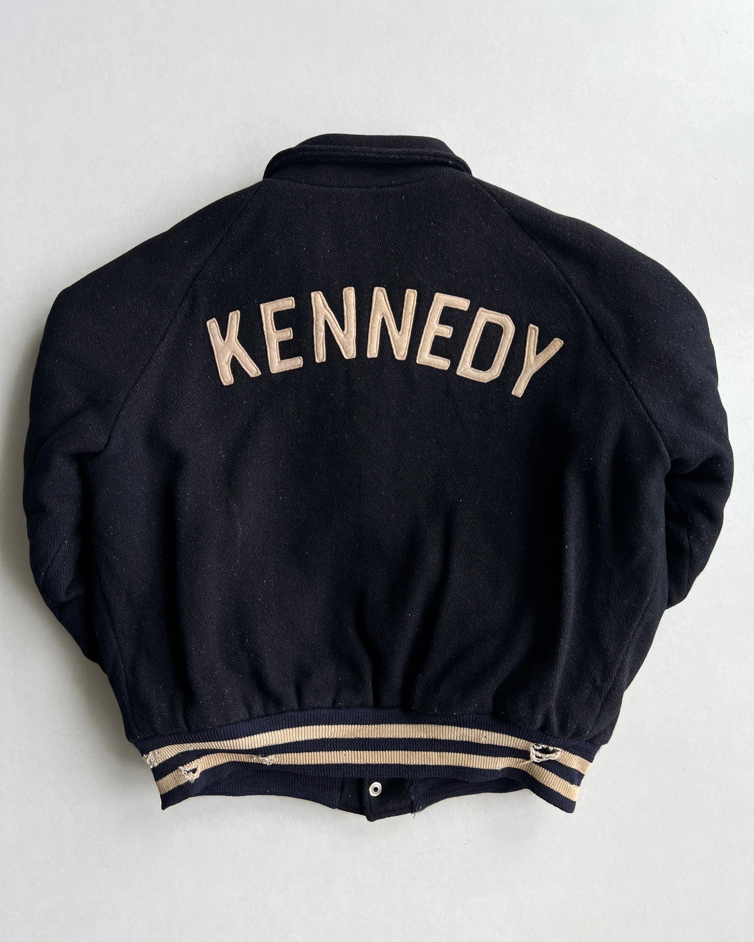 1960S 'KENNEDY' RAGLAN WOOL VARSITY JACKET (L)