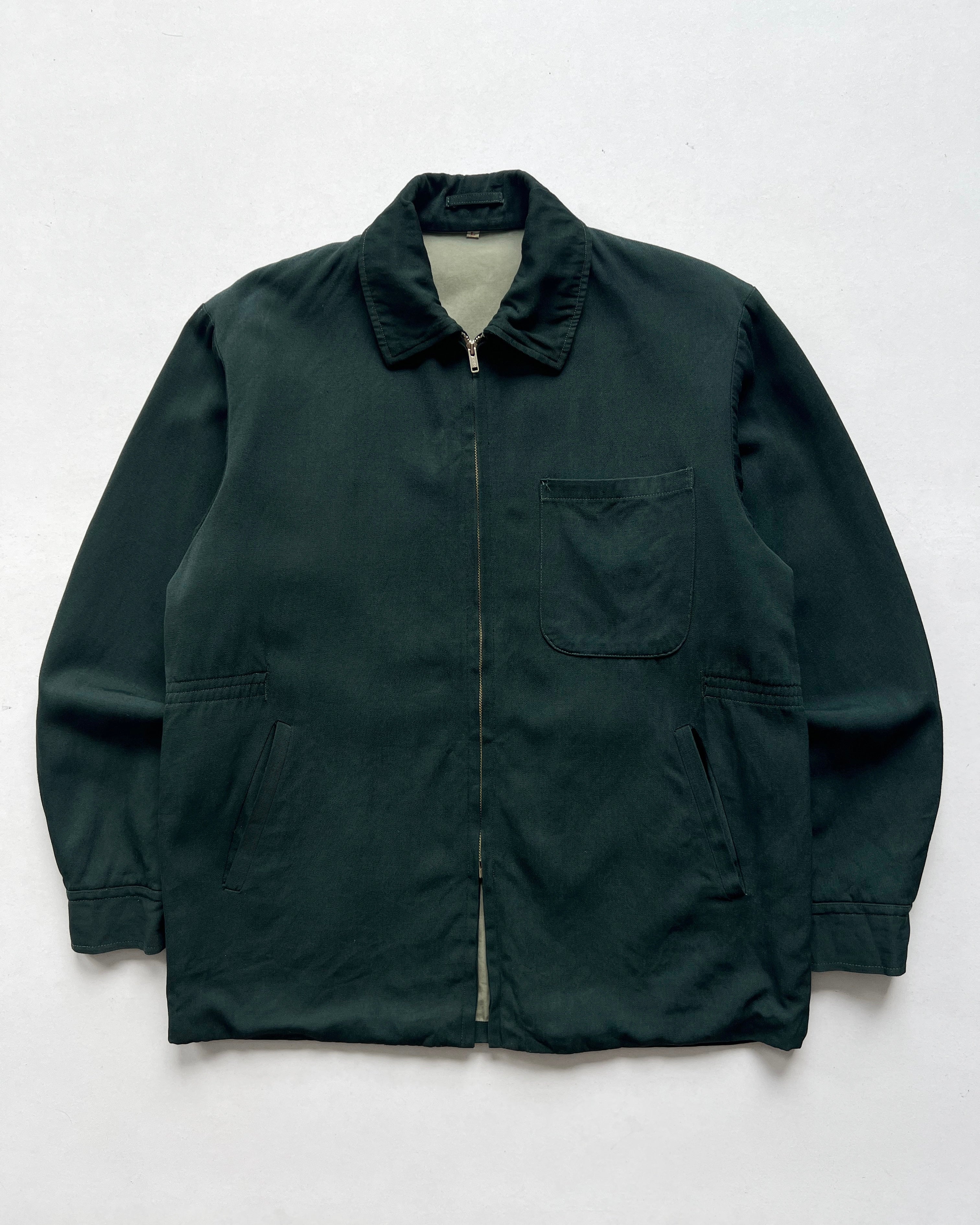 1960S EMERALD GREEN GABARDINE JACKET (L)