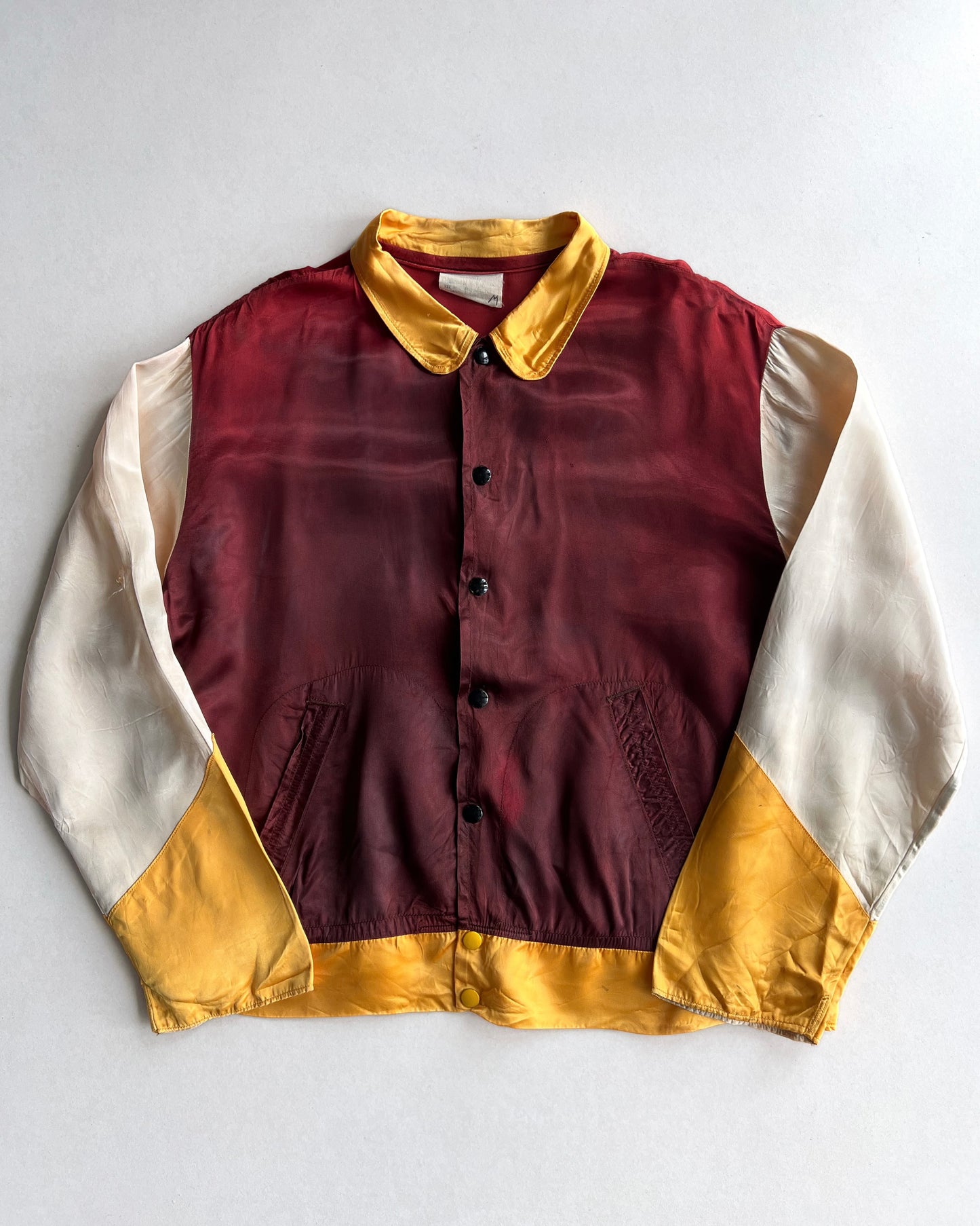 1950S SATIN BUTTON-UP SPORTS JACKET (M)