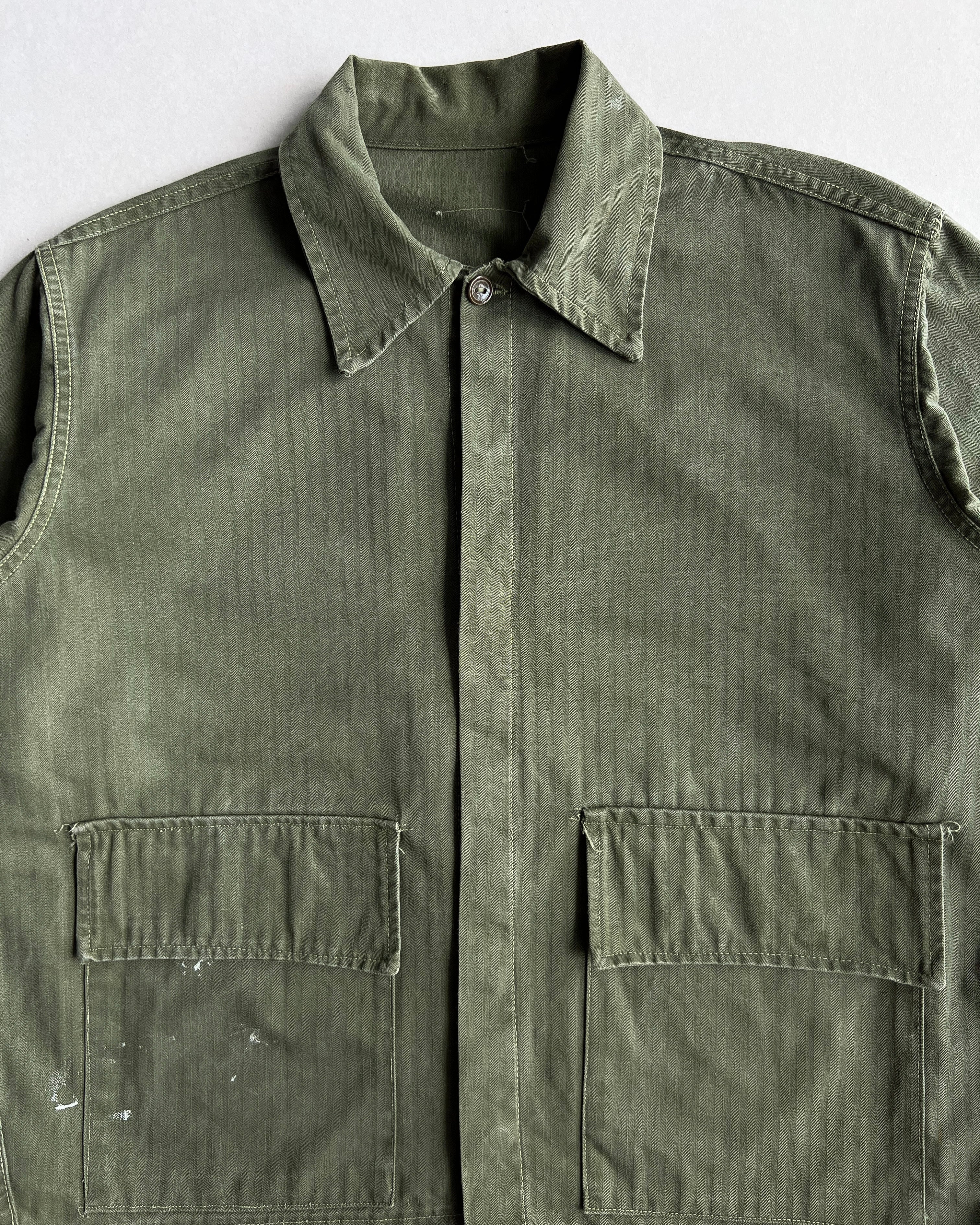 1950S WWII US ARMY HBT CROPPED JACKET (L)