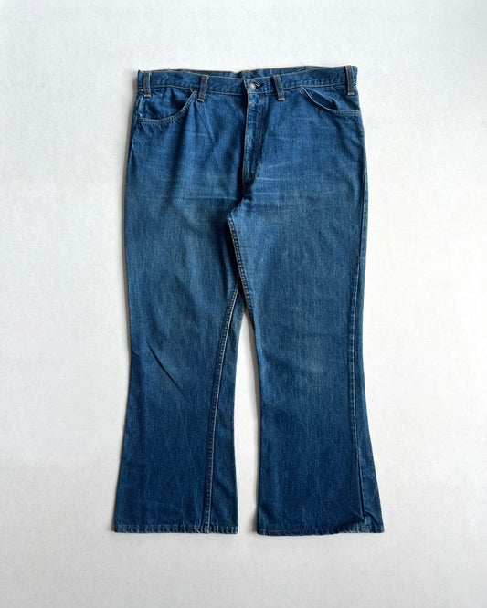 1970S DARK WASHED LEVI'S 646 BOOTCUT JEANS (38X29)