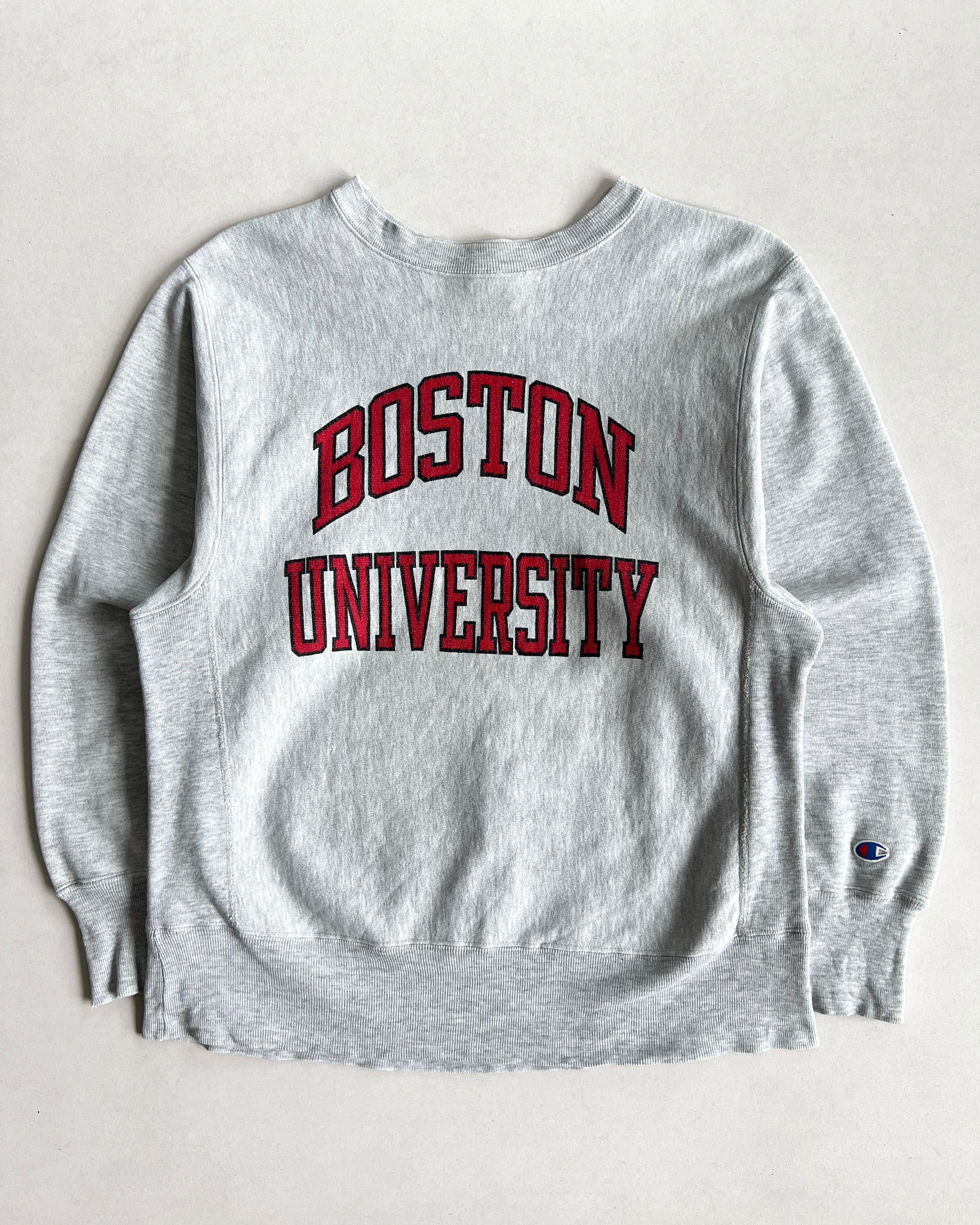 1980S CHAMPION  'BOSTON UNIVERSITY' REVERSE WEAVE SWEATSHIRT (M)