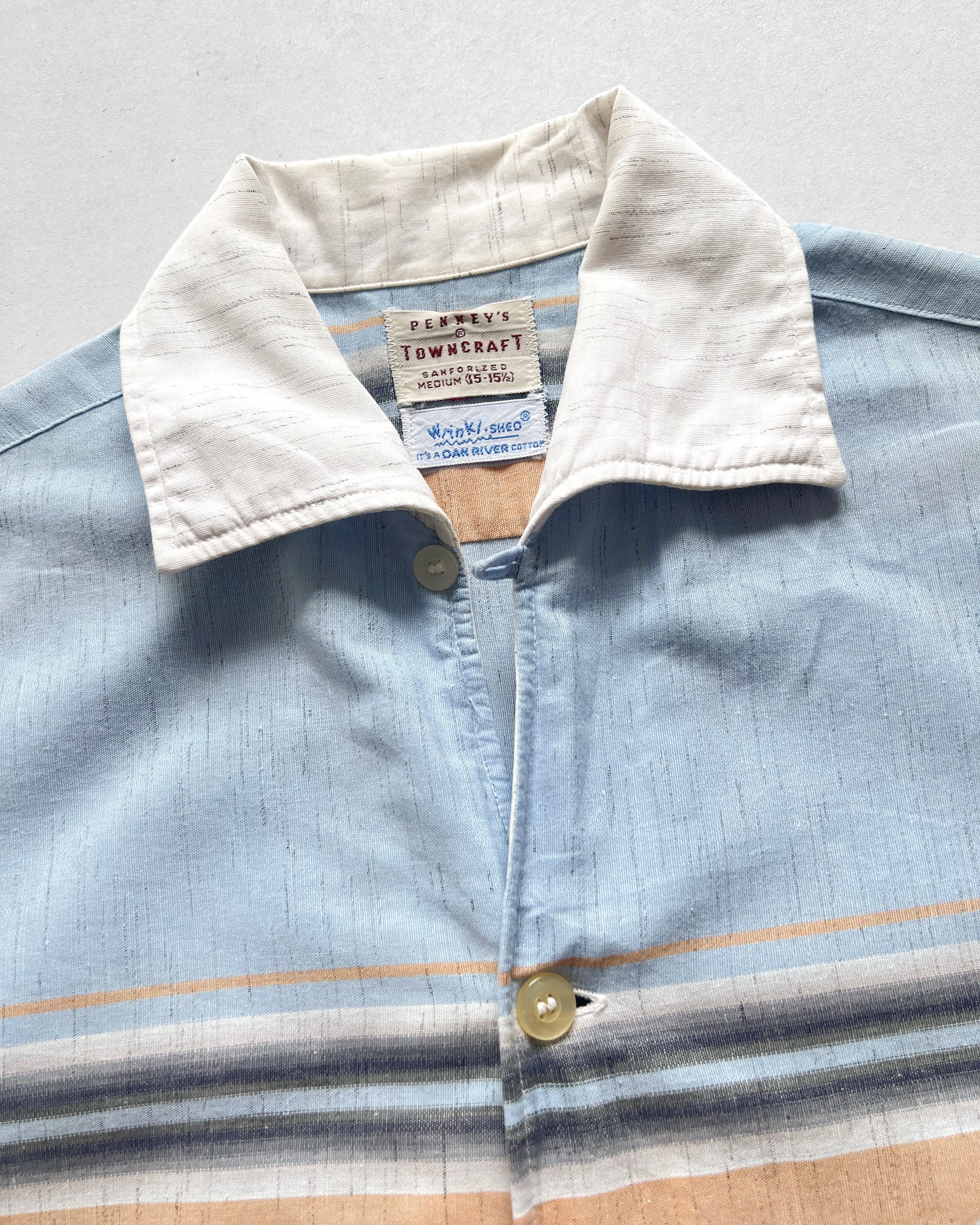 1950S PENNEY'S TOWNCRAFT LOOP COLLAR SHIRT (M)