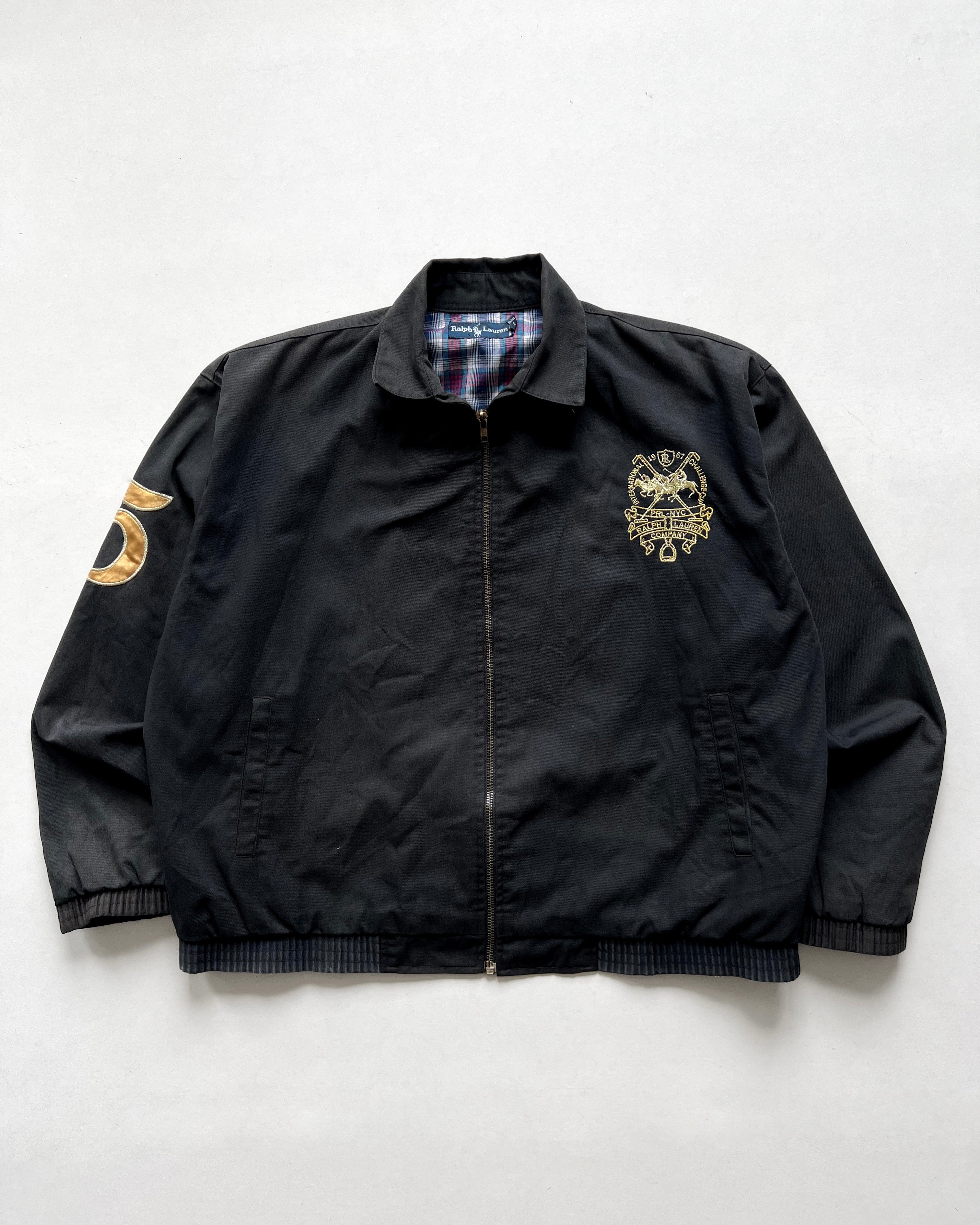 1990S BLACK RALPH LAUREN HARINGTON JACKET (L)