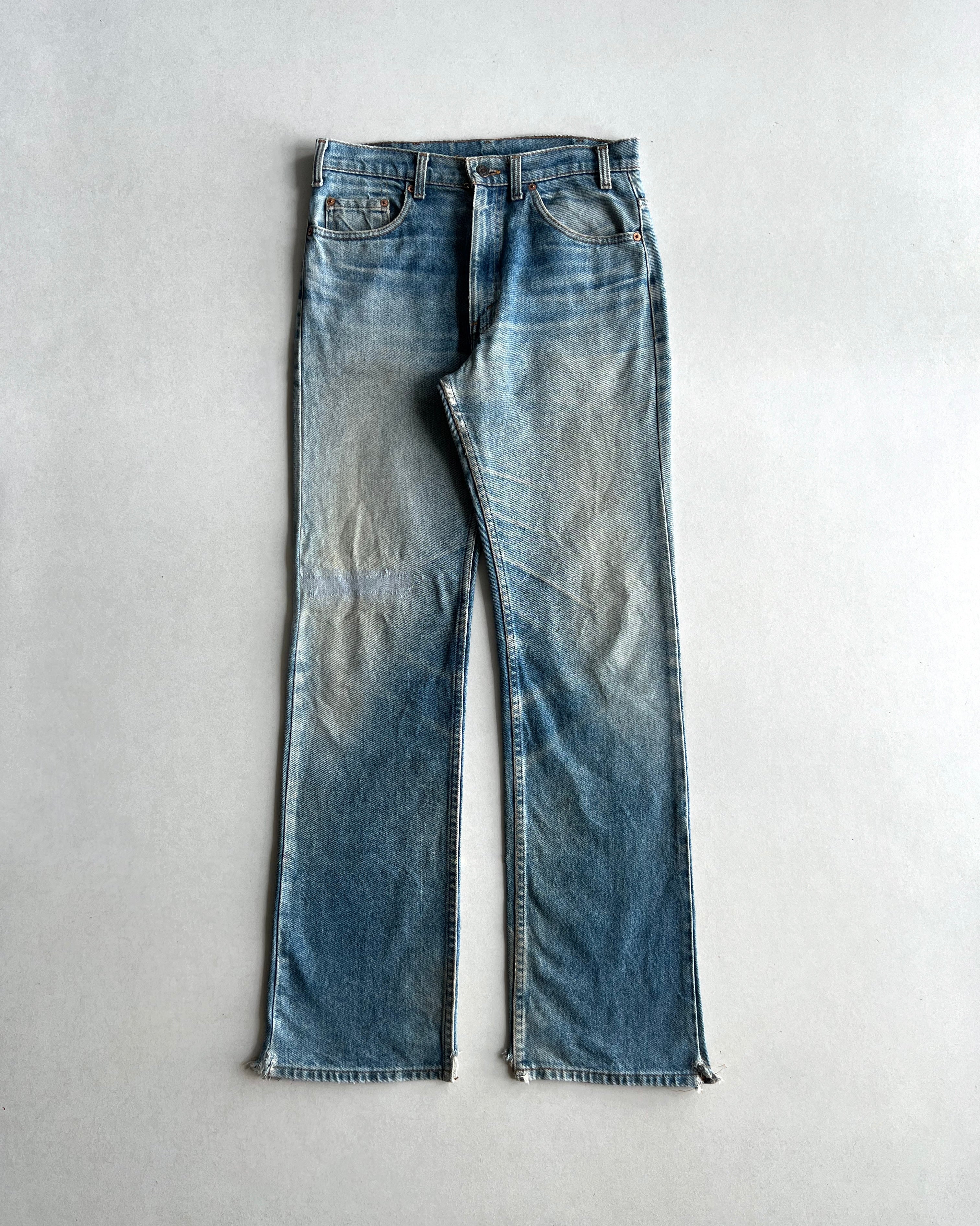 1990S FADED WASHED LEVI'S 517 REPAIRED JEANS (33X34)