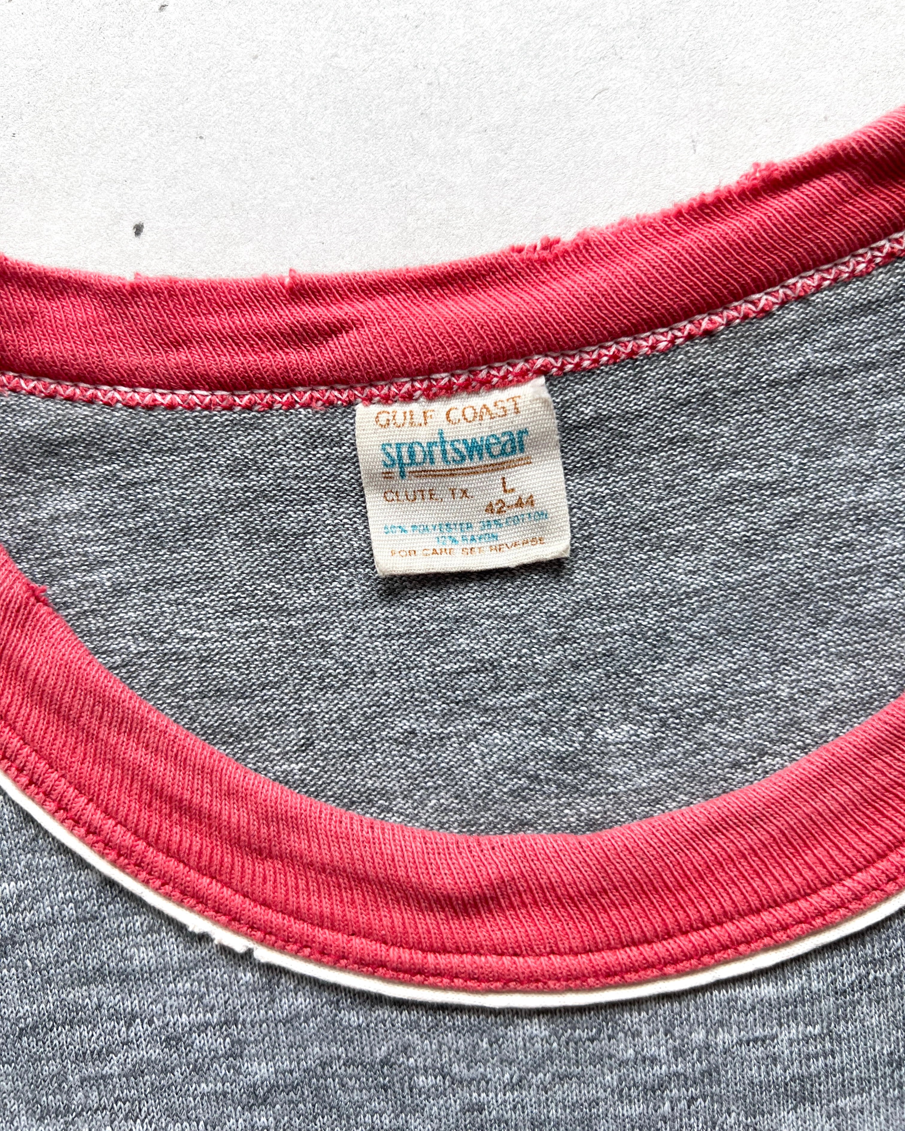 1970S 'THE RED RIVER RIDE' RINGER TEE (L)