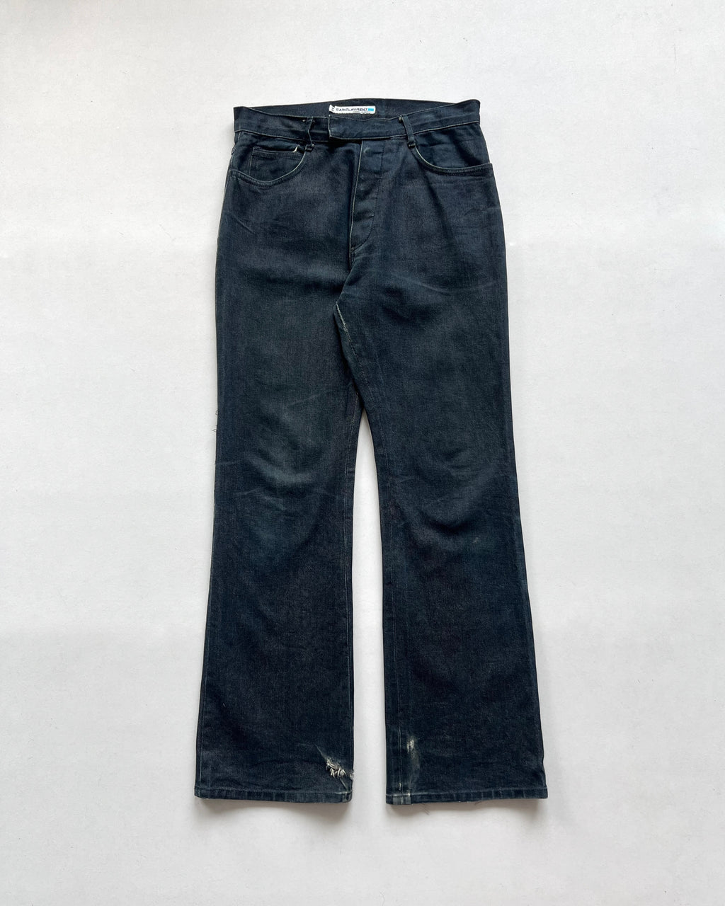 2000S DARK INDIGO SAINT LAURENT FLARE JEANS (32)