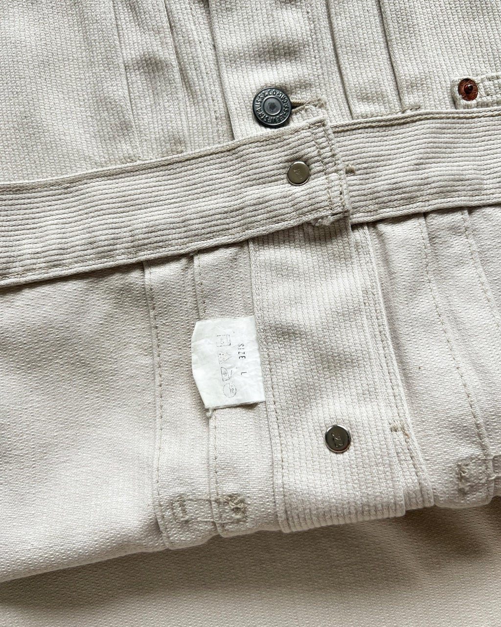 1980S LEVI'S BIG E TYPE I PIQUE JACKET (L)