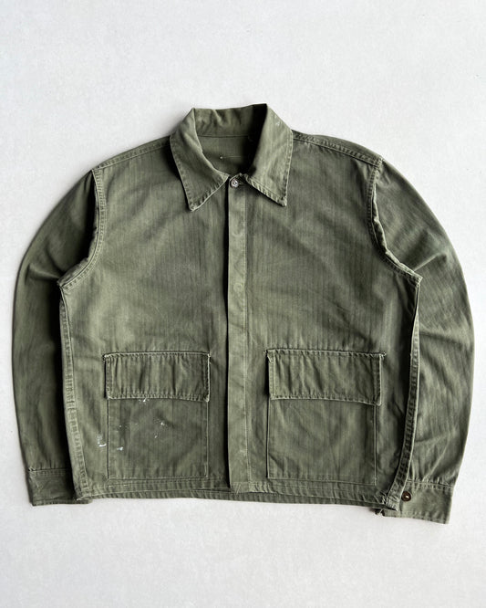 1950S WWII US ARMY HBT CROPPED JACKET (L)
