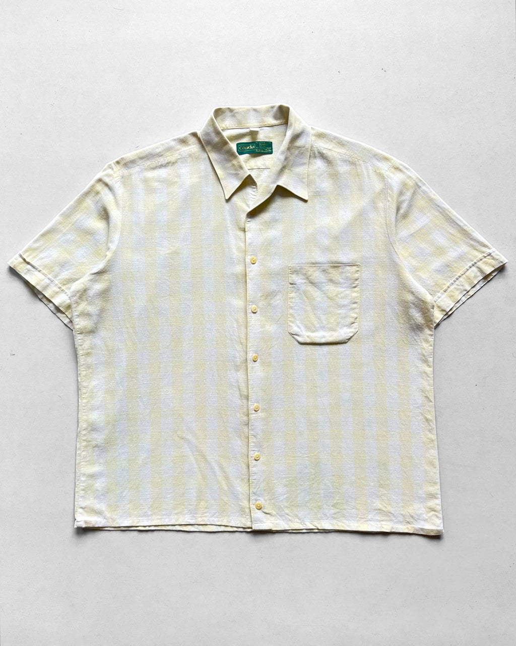 1970S CANDA YELLOW STRIPES SHIRT (L)